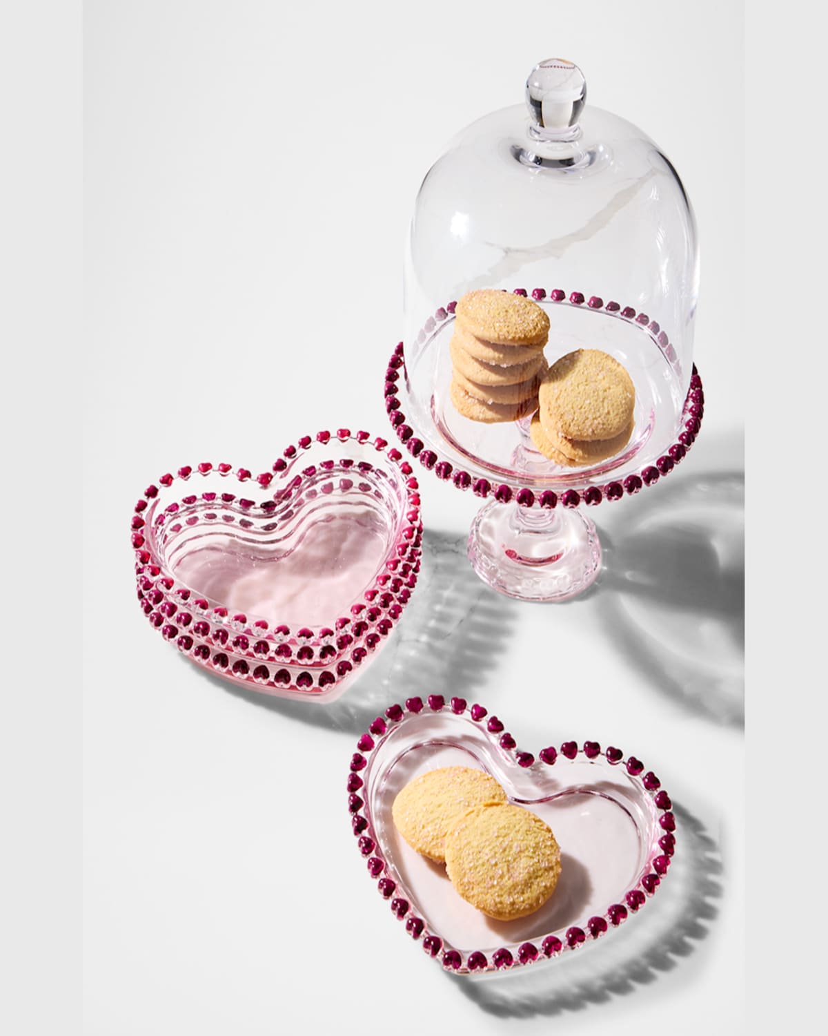 Neiman Marcus Heart-shaped Dessert Plates, Set Of 4