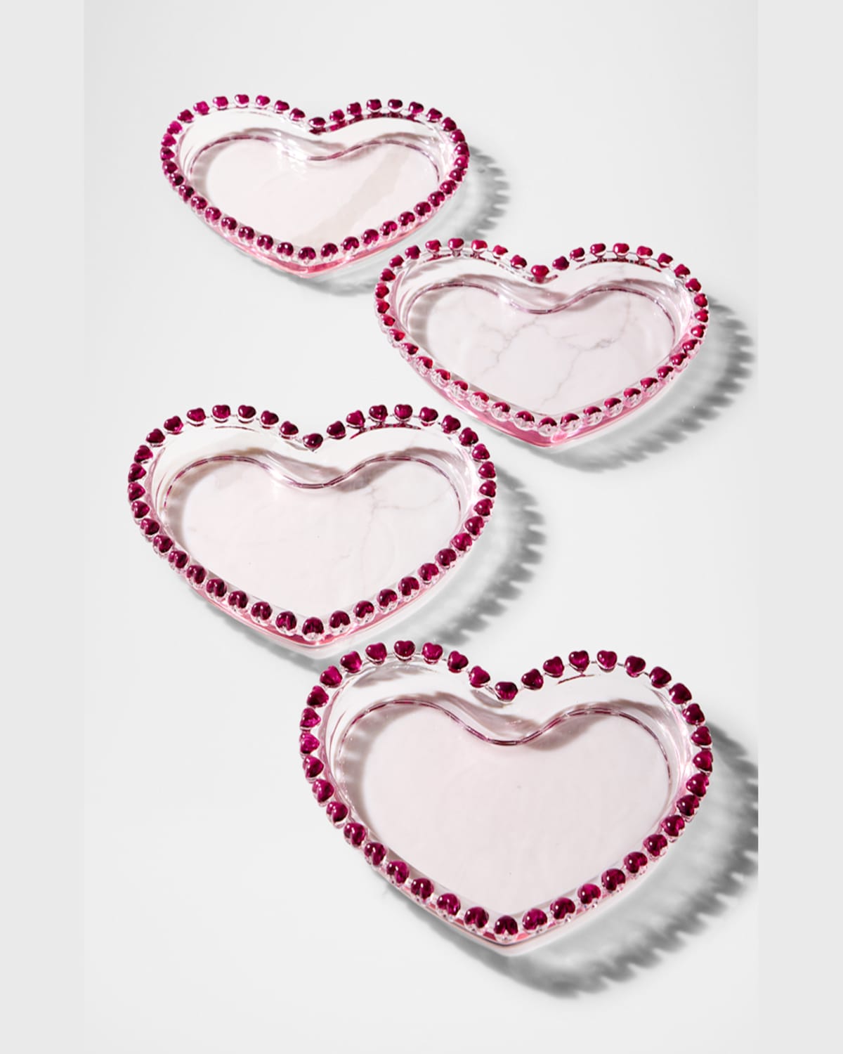 Neiman Marcus Heart-shaped Dessert Plates, Set Of 4
