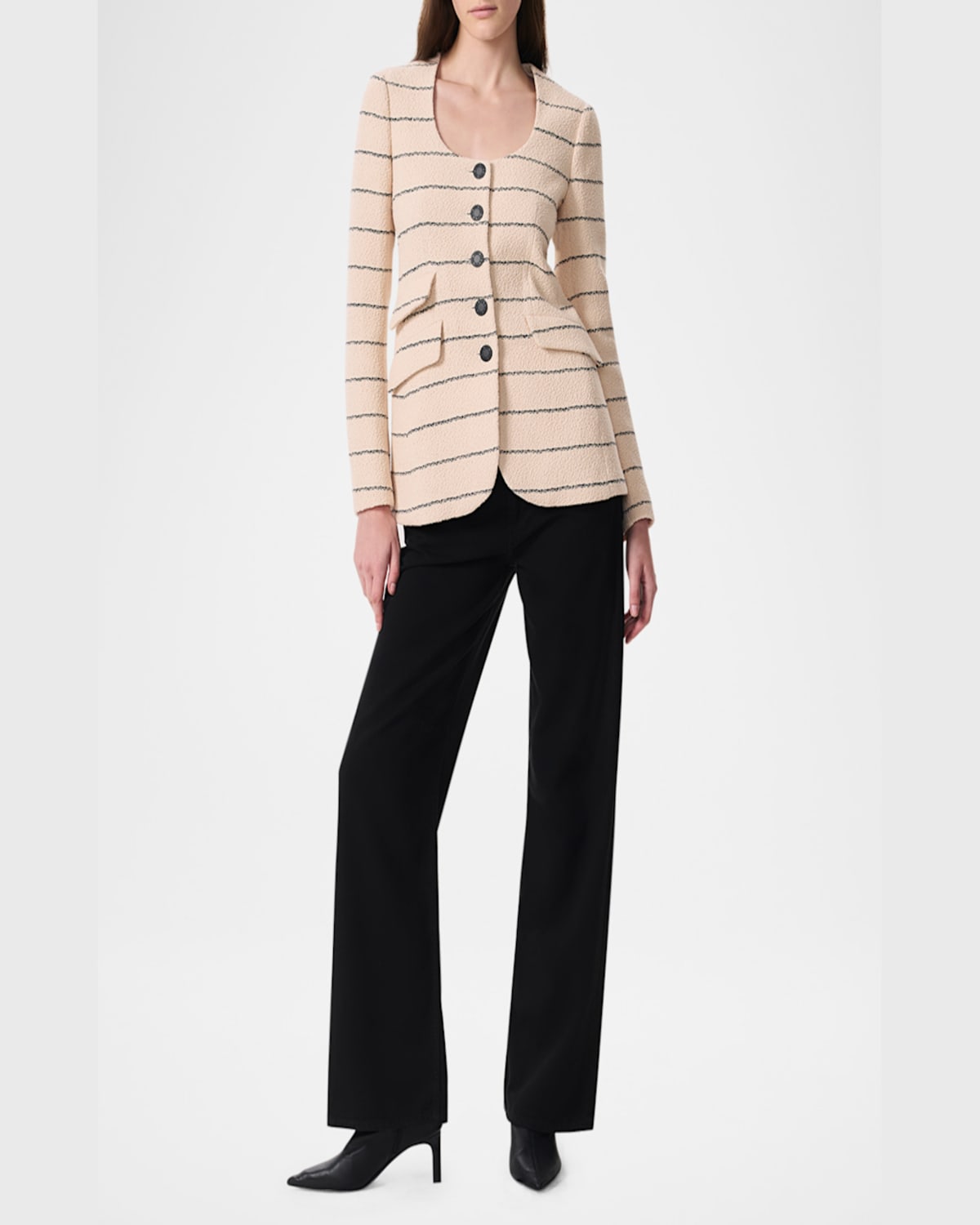 Rag & Bone Roslyn Tweed Blazer Crm In Crm