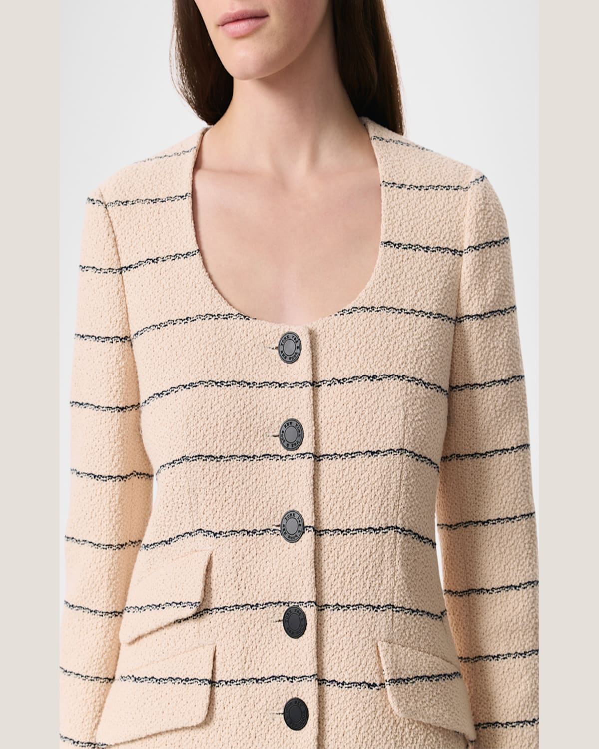 Rag & Bone Roslyn Tweed Blazer Crm In Crm