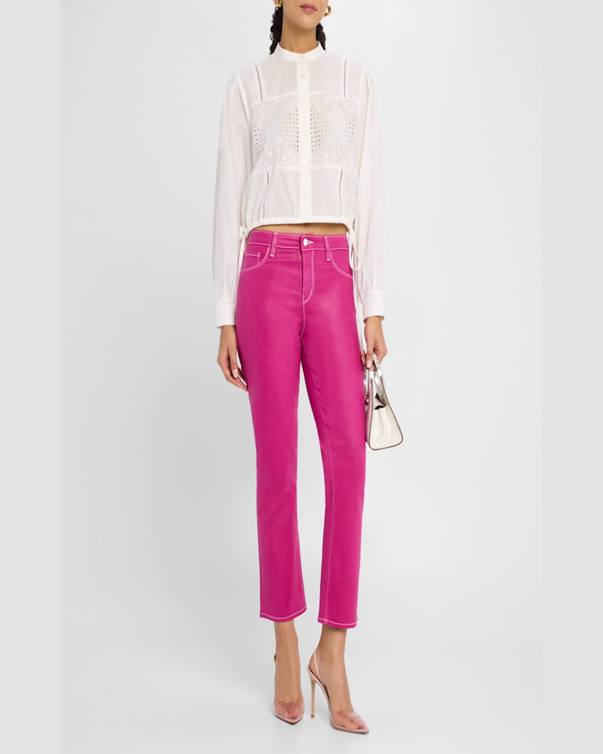 L AGENCE TATI HIGH-RISE CROPPED MICRO BOOTCUT JEANS 