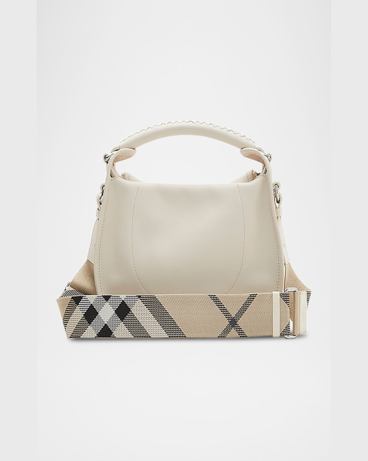 Burberry Clip Small Leather Messenger Bag In Soap