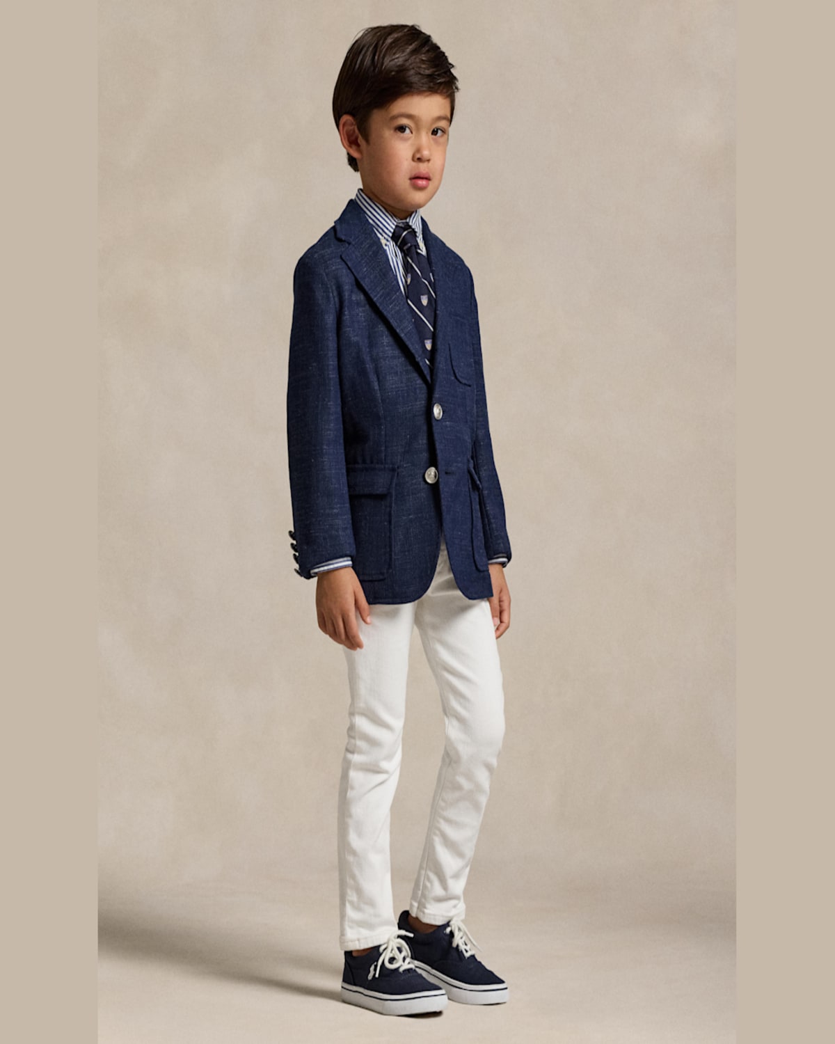 Ralph Lauren Boy's Slim-fit Denim Jeans In Cohen White