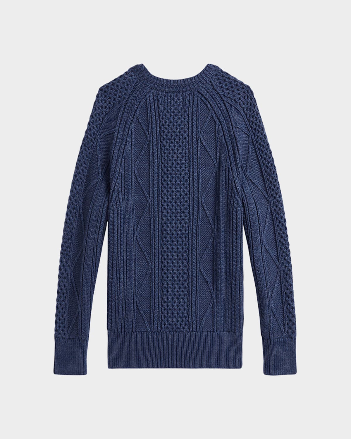 Ralph Lauren Boy's Cotton Faded Flag Sweater In Navy