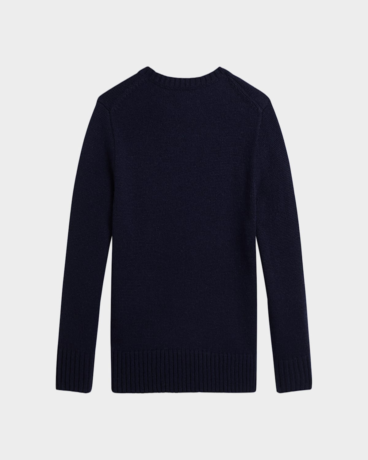 Ralph Lauren Boy's American Flag Cashmere Sweater In Refined Navy