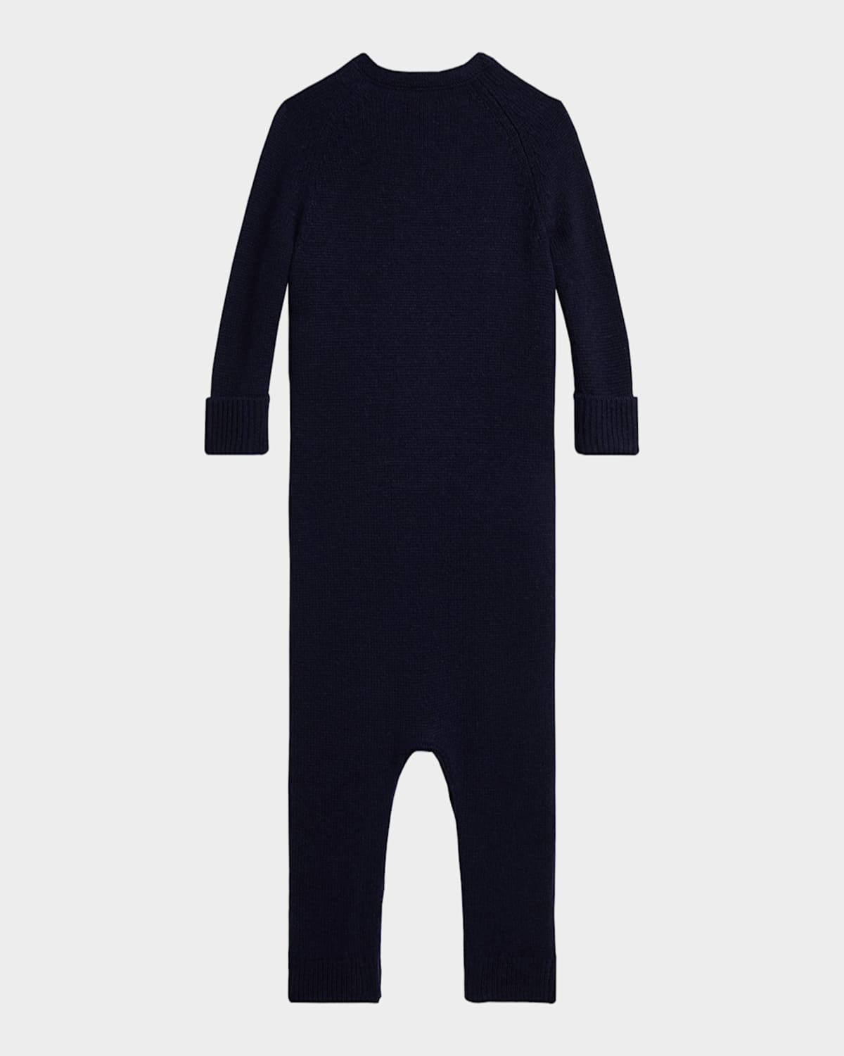 Ralph Lauren Boy's American Flag Cashmere Romper In Refined Navy