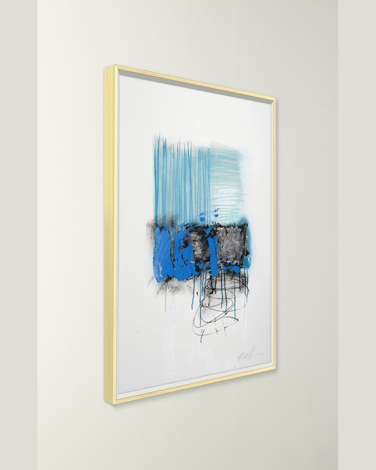 RFA FINE ART BLUE LINES 3 GICLEE ON PAPER BY ROBERT ROBINSON 
