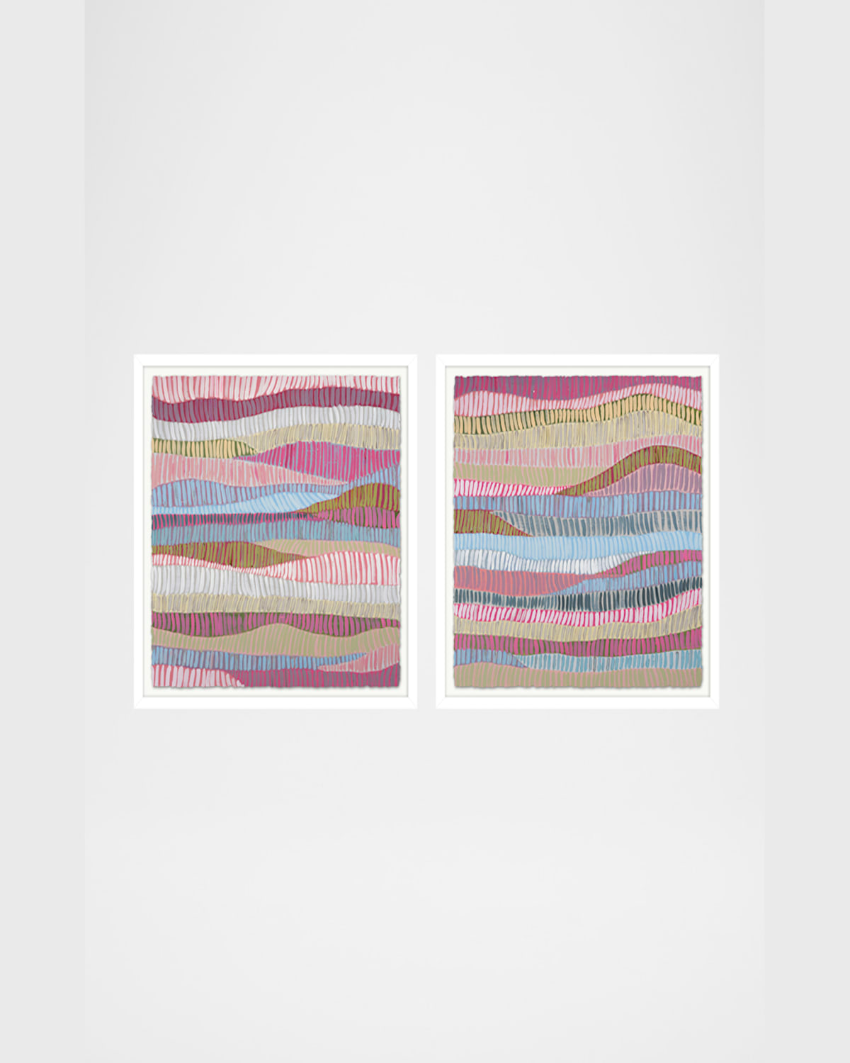 RFA FINE ART PINK FENCE 2 FRAMED GICLEE ON PAPER BY H. SCOTT 