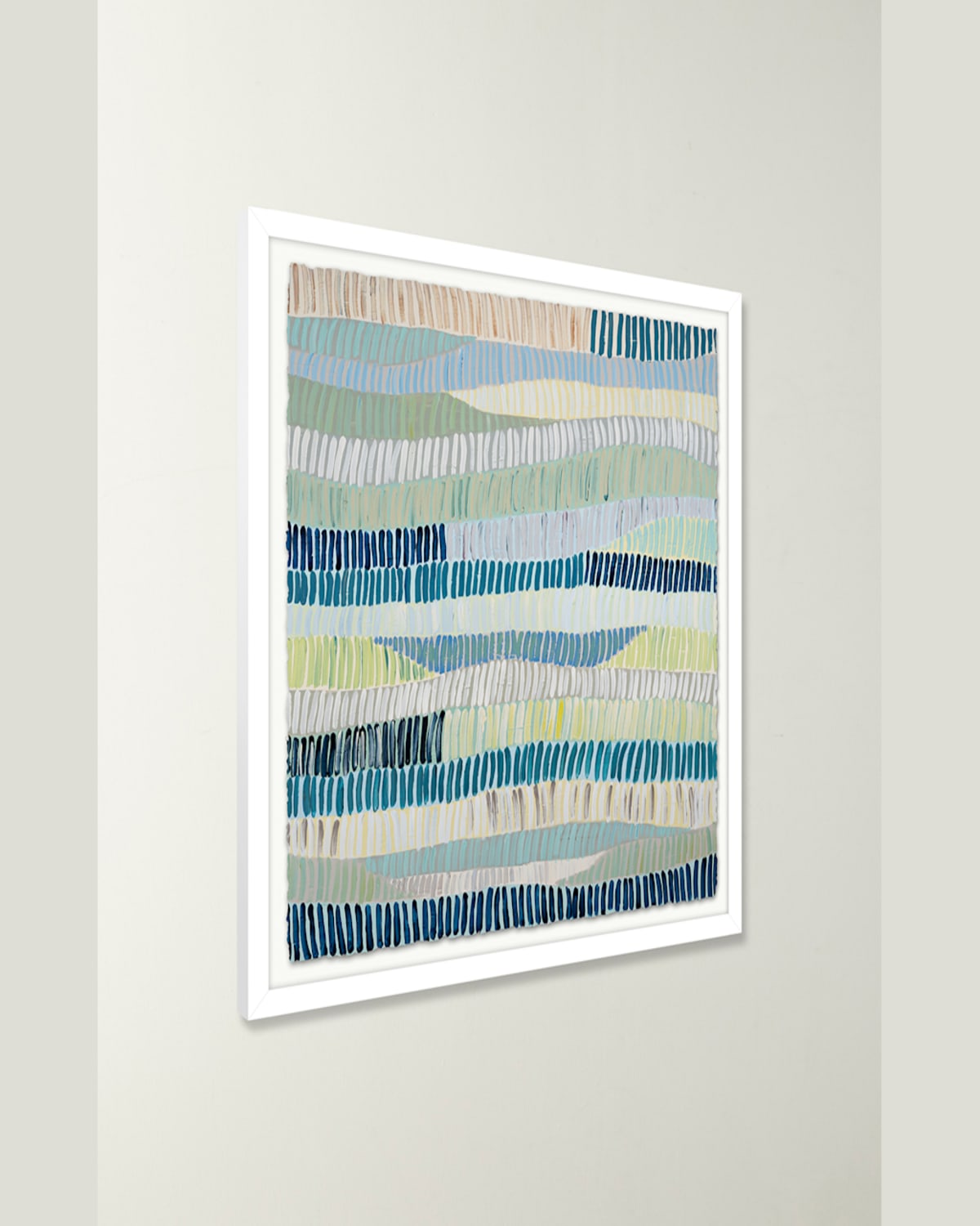RFA FINE ART BLUE FENCE 1 FRAMED GICLEE BY H. SCOTT 