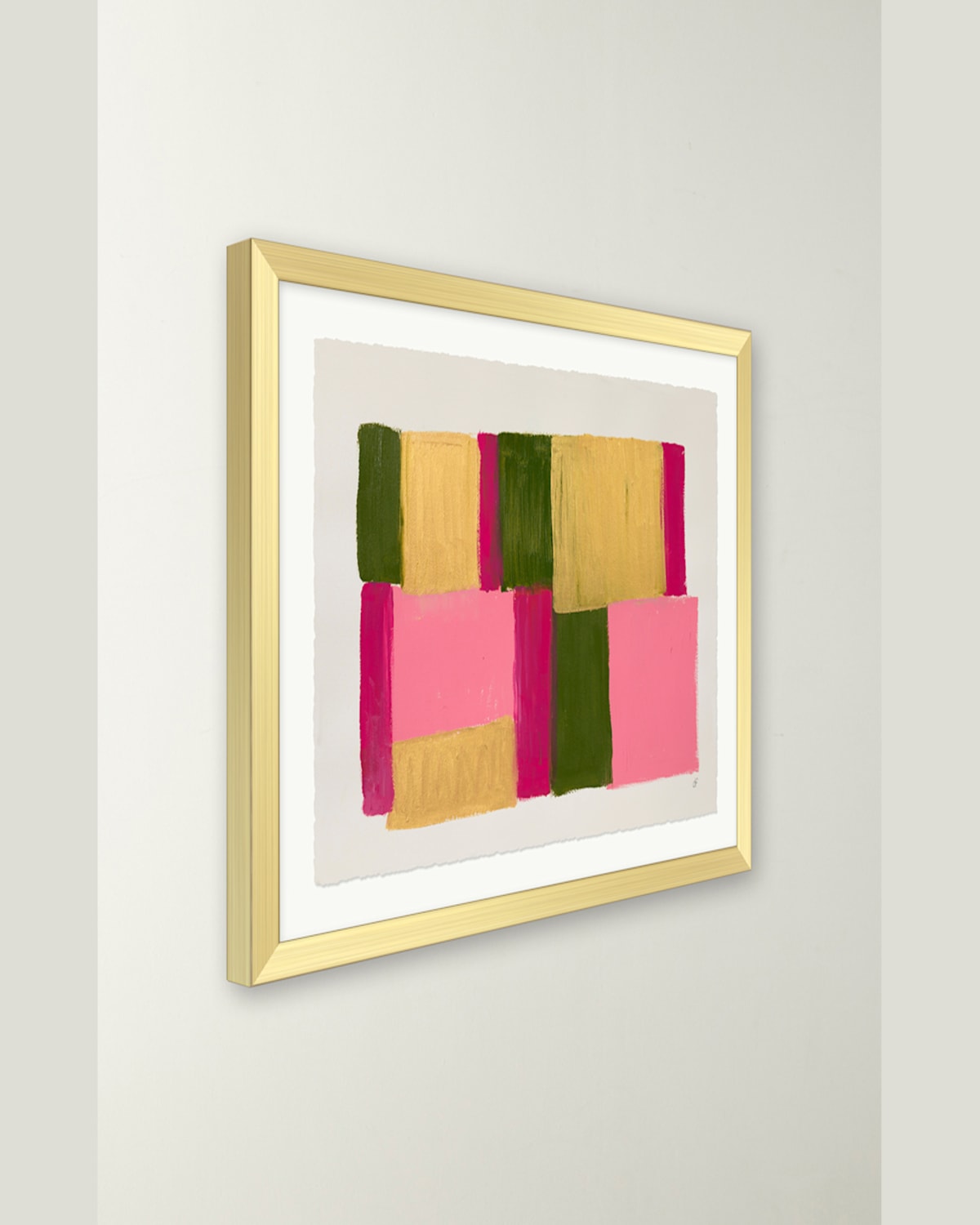 Shop Rfa Fine Art Golden Peony 1 Framed Acrylic Painting By Deborah Fine In Multi