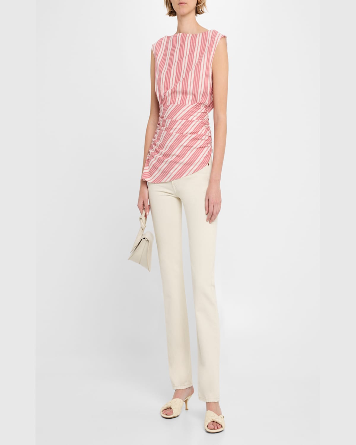 Faithfull The Brand Reign Striped Boat-neck Top In Purple