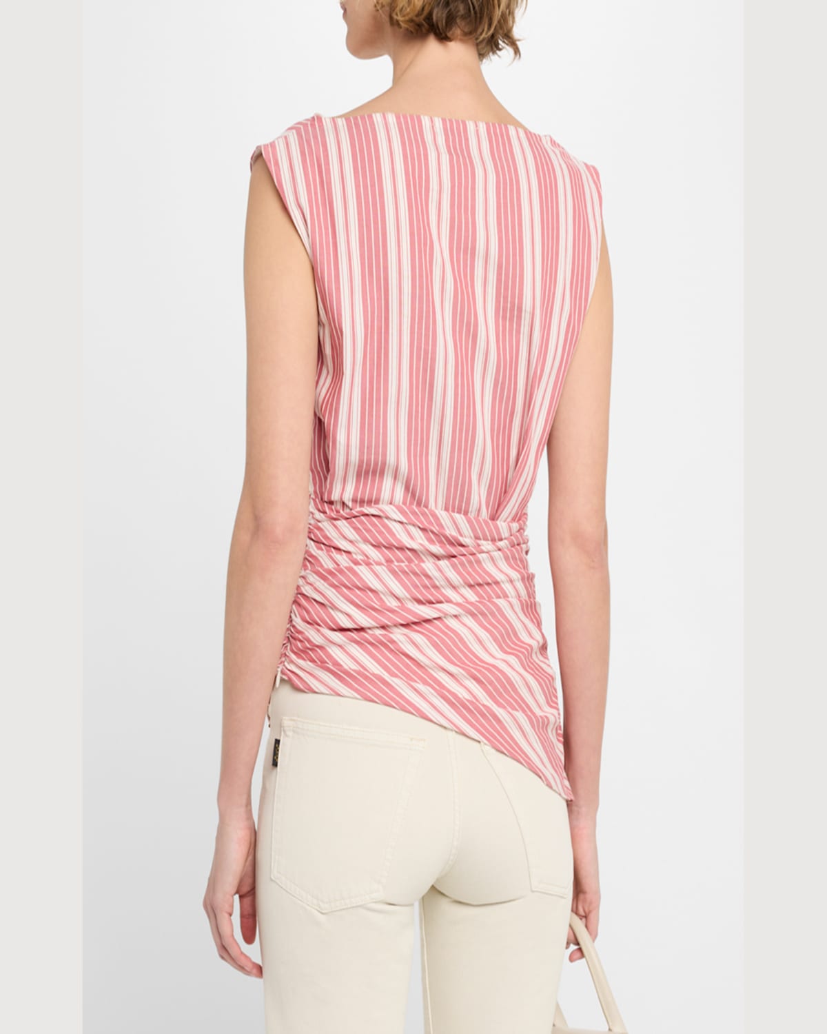 Faithfull The Brand Reign Striped Boat-neck Top In Purple