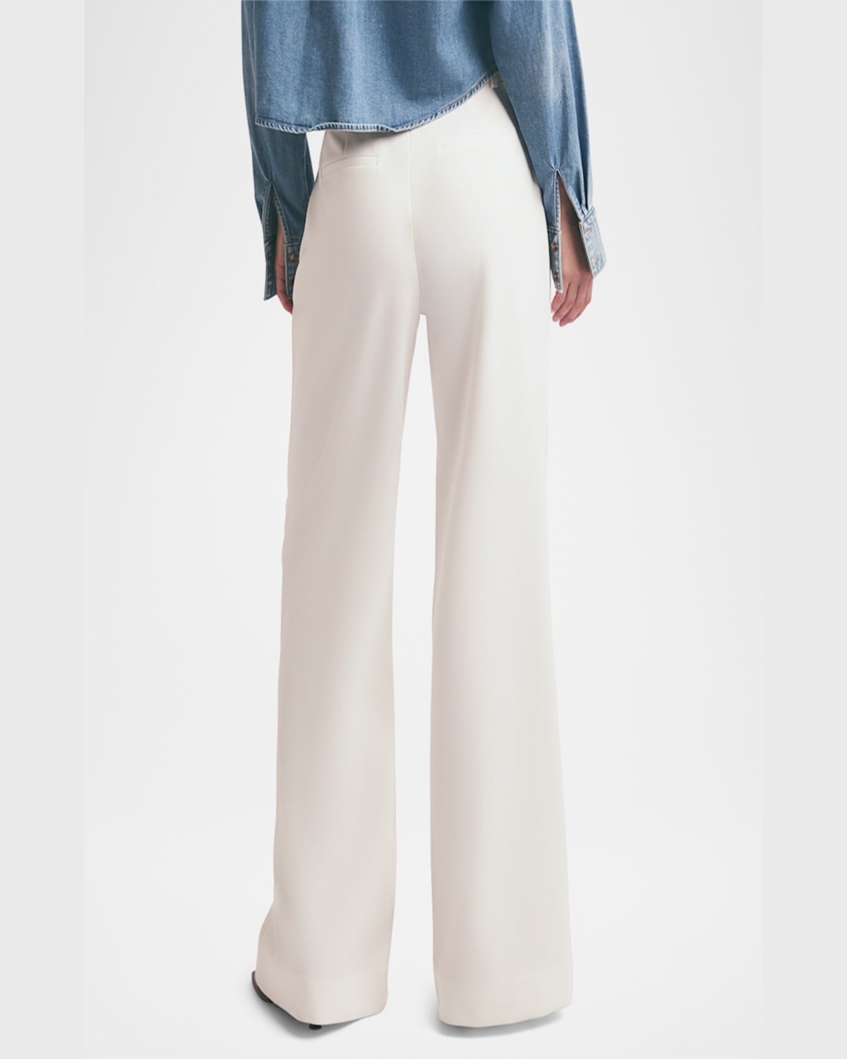Favorite Daughter Exclusive Phoebe Twill Cropped Flared-leg Pants In Ivory