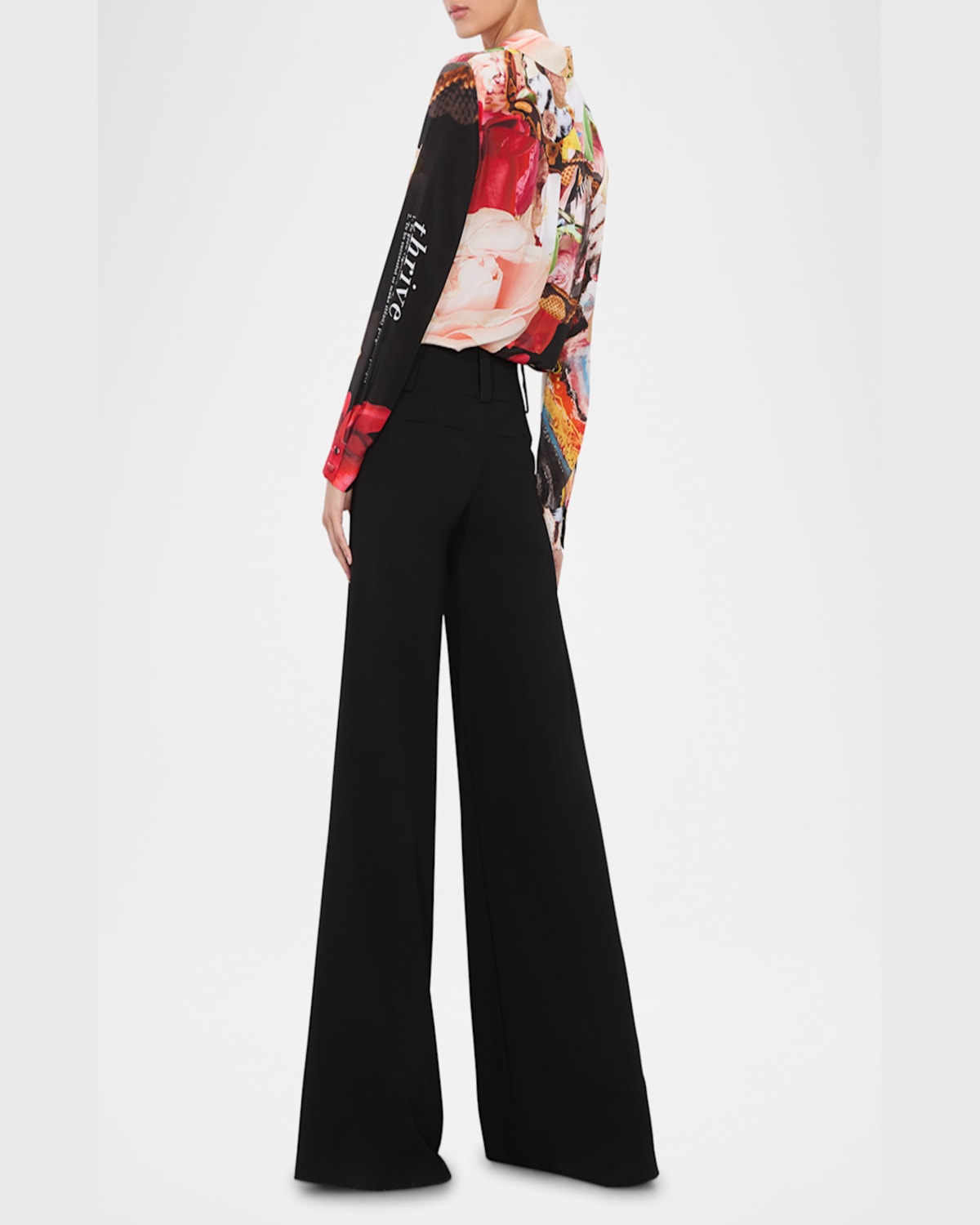 Alice And Olivia X Kelly Dabbah Willa Placket Top In Thrive