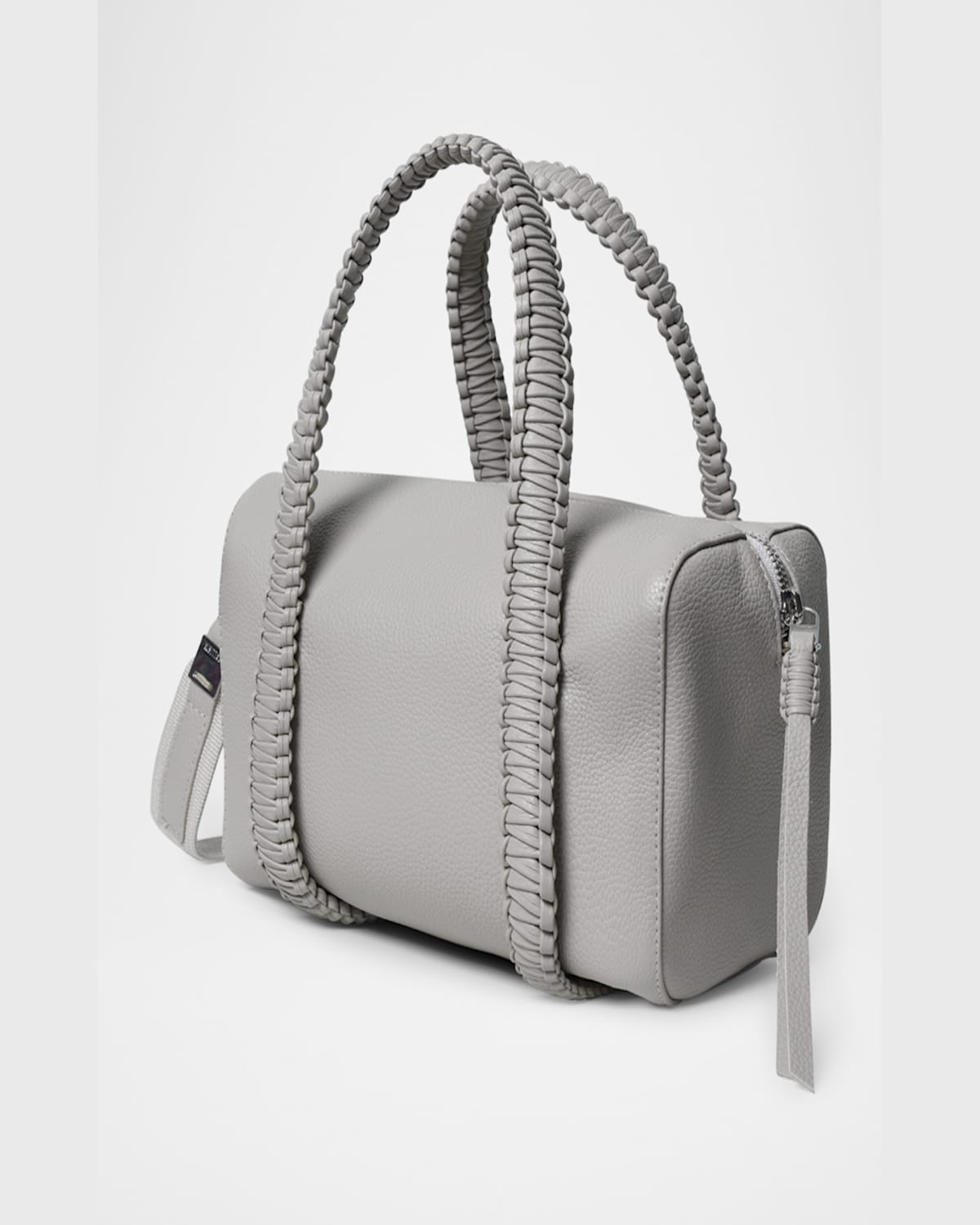 Callista Medium Bowling Leather Top-handle Bag In Oat