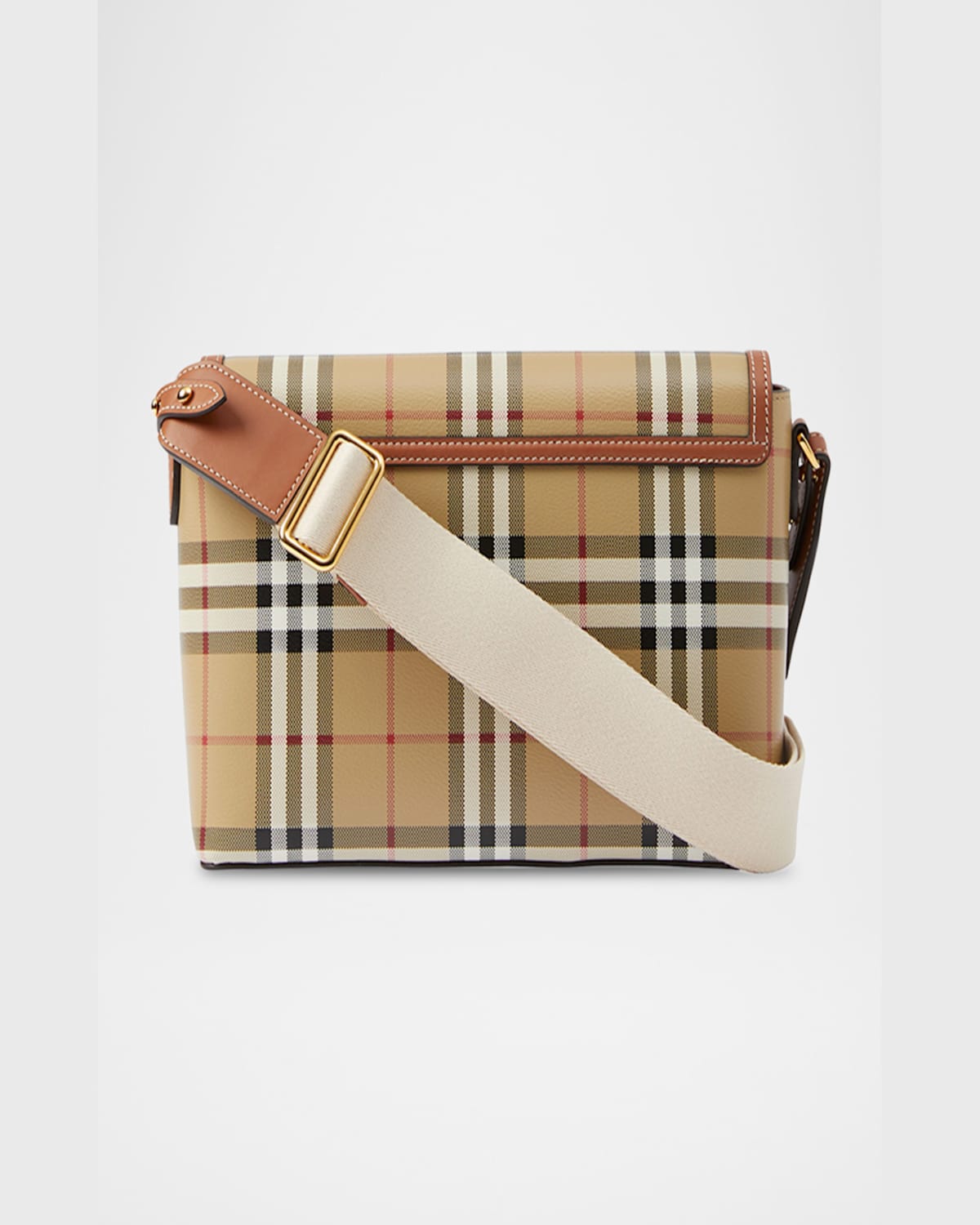 Burberry Medium Note Coated Canvas Crossbody Bag In Briar Brown