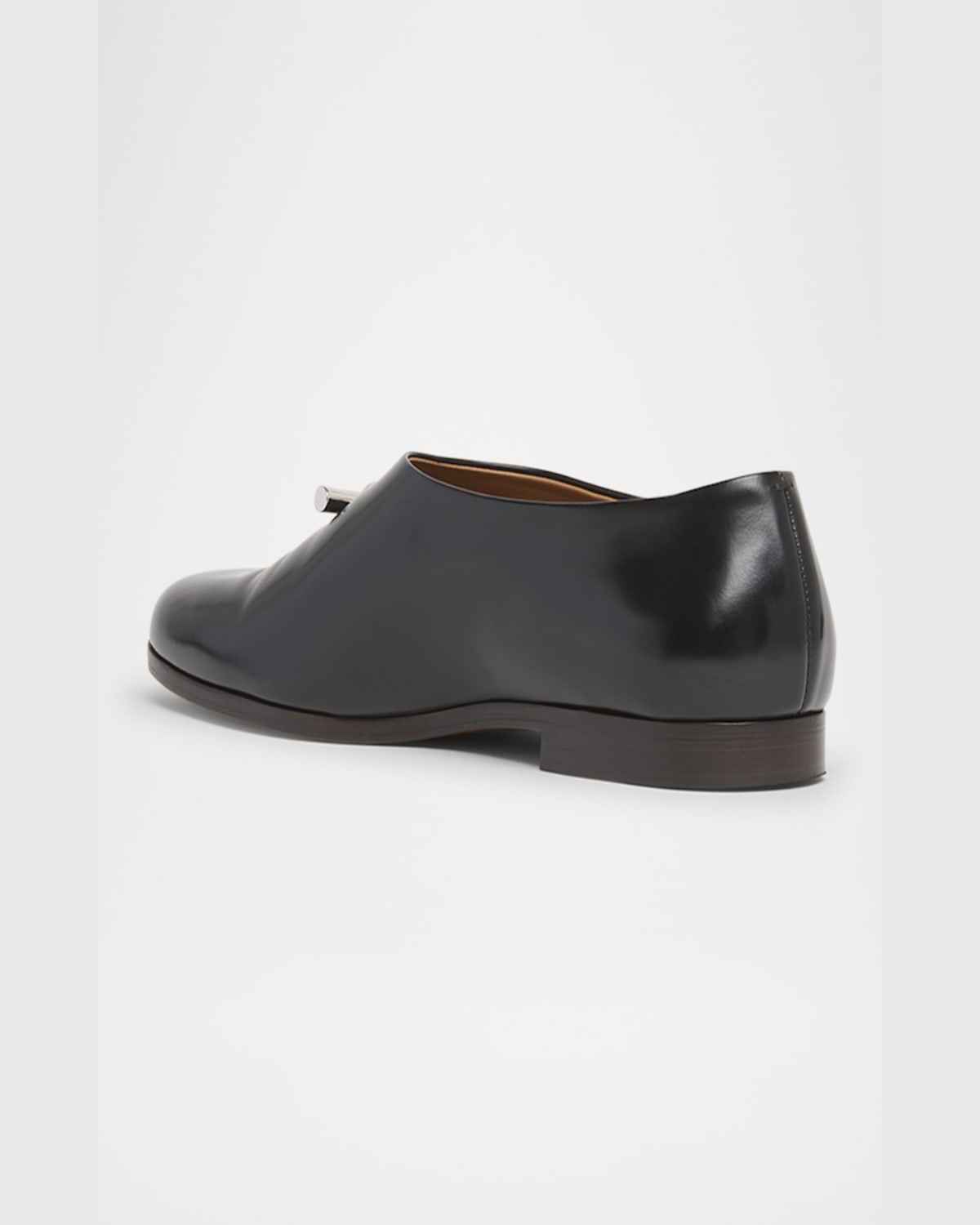 Alexander Mcqueen Men's T-bar Leather Loafers In Blk Silver