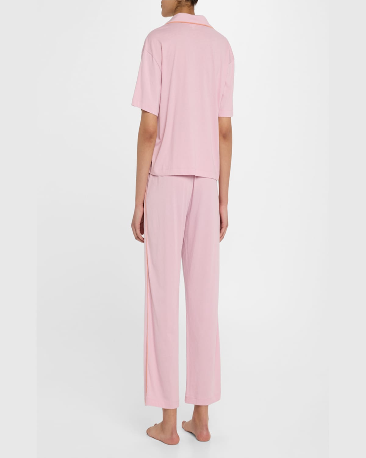 SKIN CECILY CROPPED PIMA COTTON JERSEY PAJAMA SET 