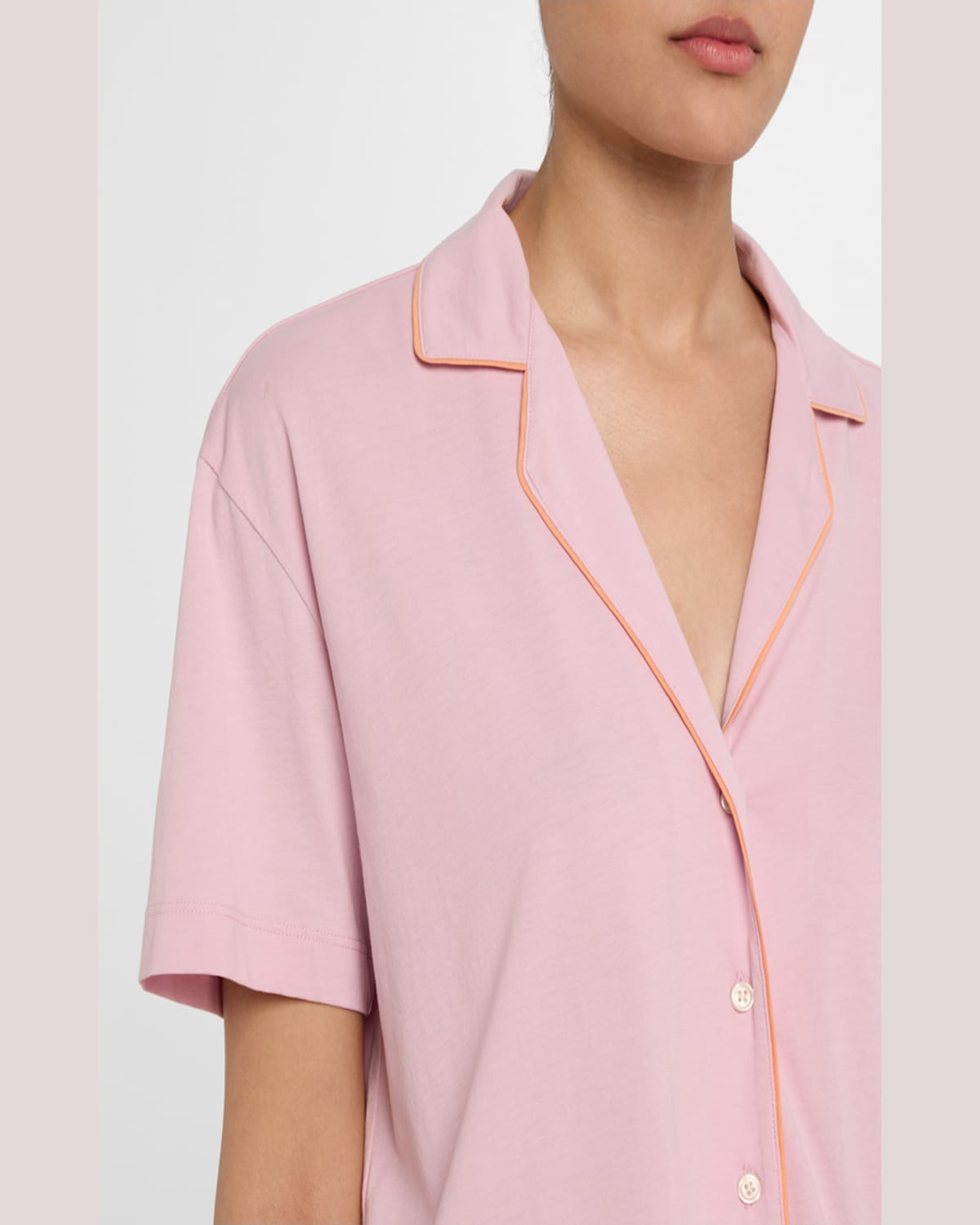 SKIN CECILY CROPPED PIMA COTTON JERSEY PAJAMA SET 