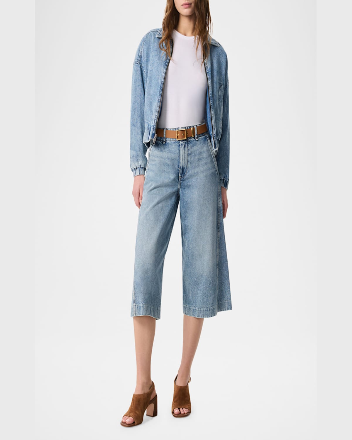 Rag & Bone Jamie High Rise Tailored Culottes Pacific In Pacific