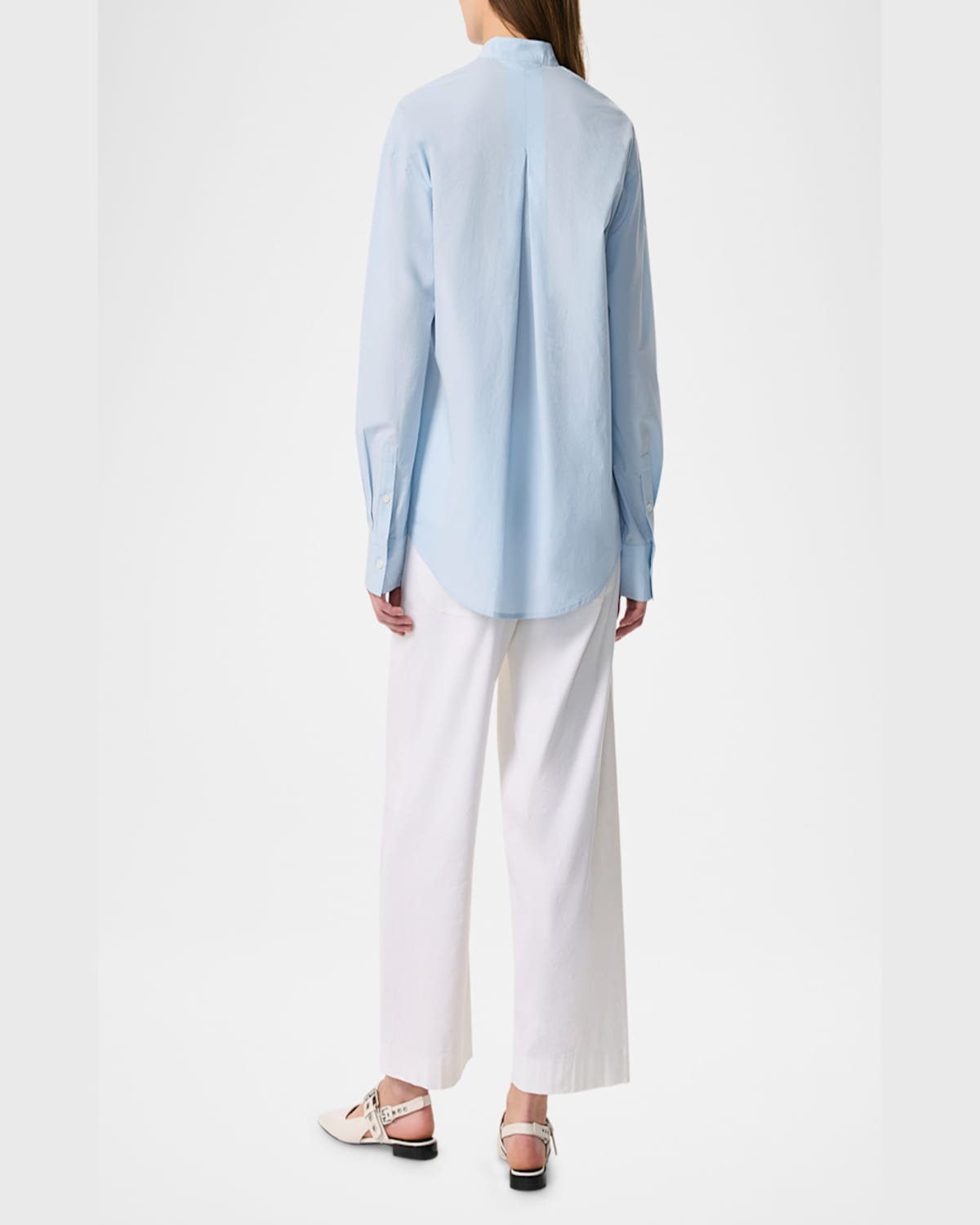 Rag & Bone Ainsley Long-sleeve Embroidered Shirt In Ltblue