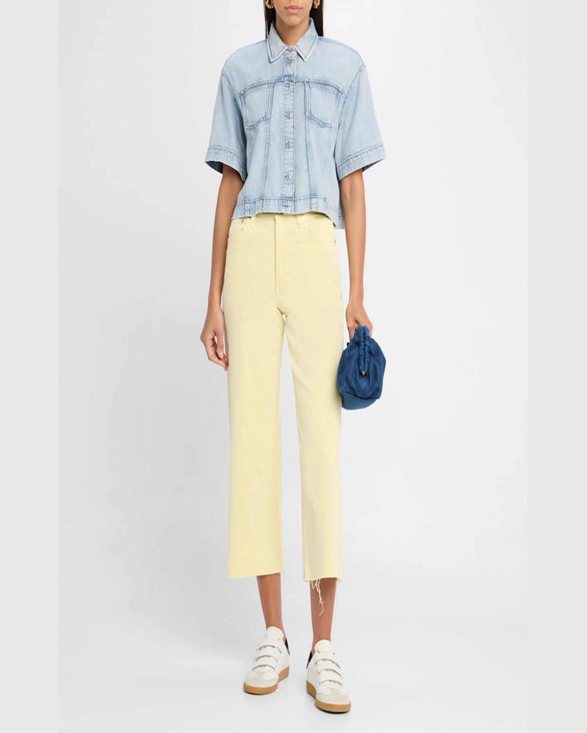 Rag & Bone Ultra Featherweight Abby Short-sleeve Top In Kierra