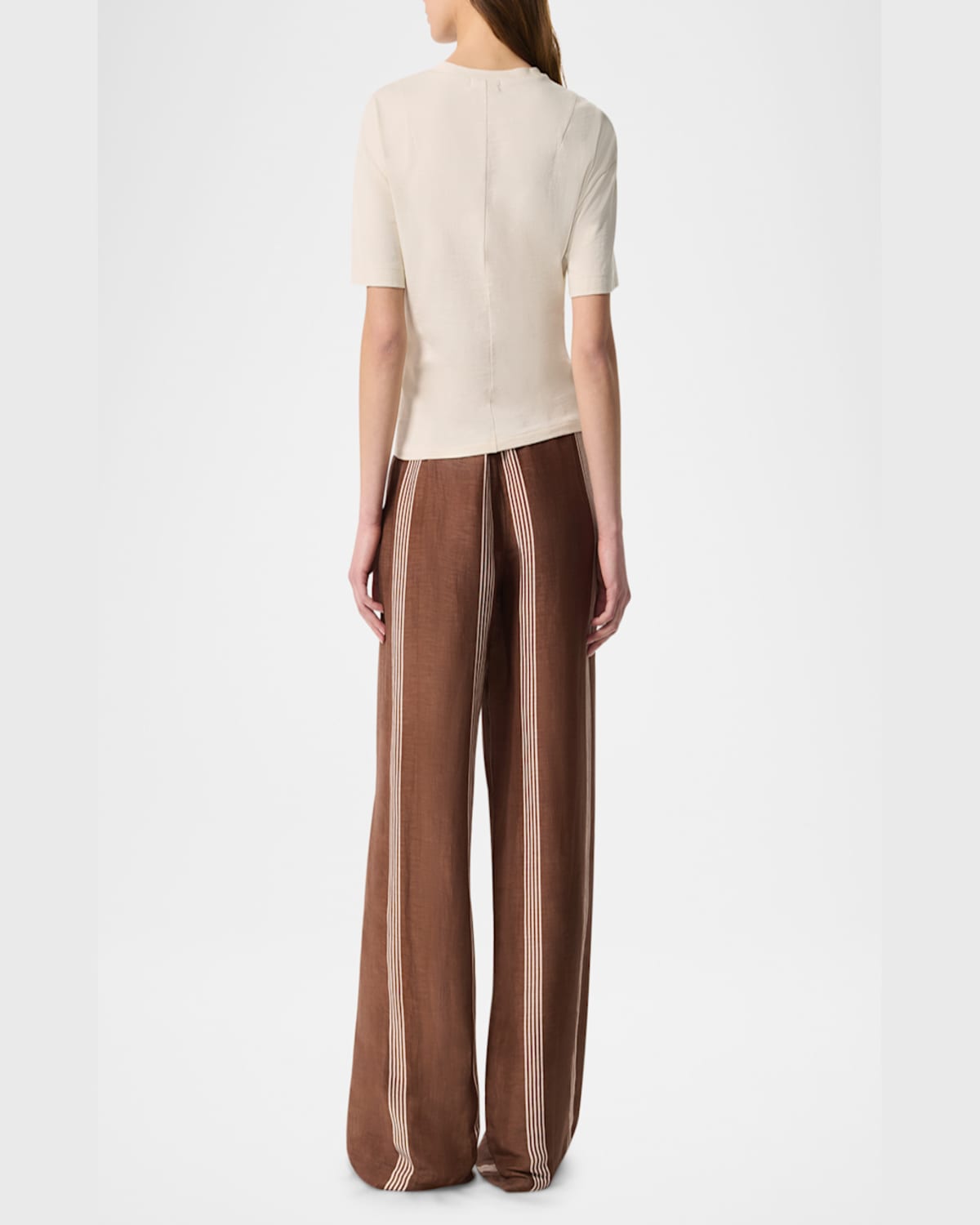 Rag & Bone Mica Draped Tee In Ivory
