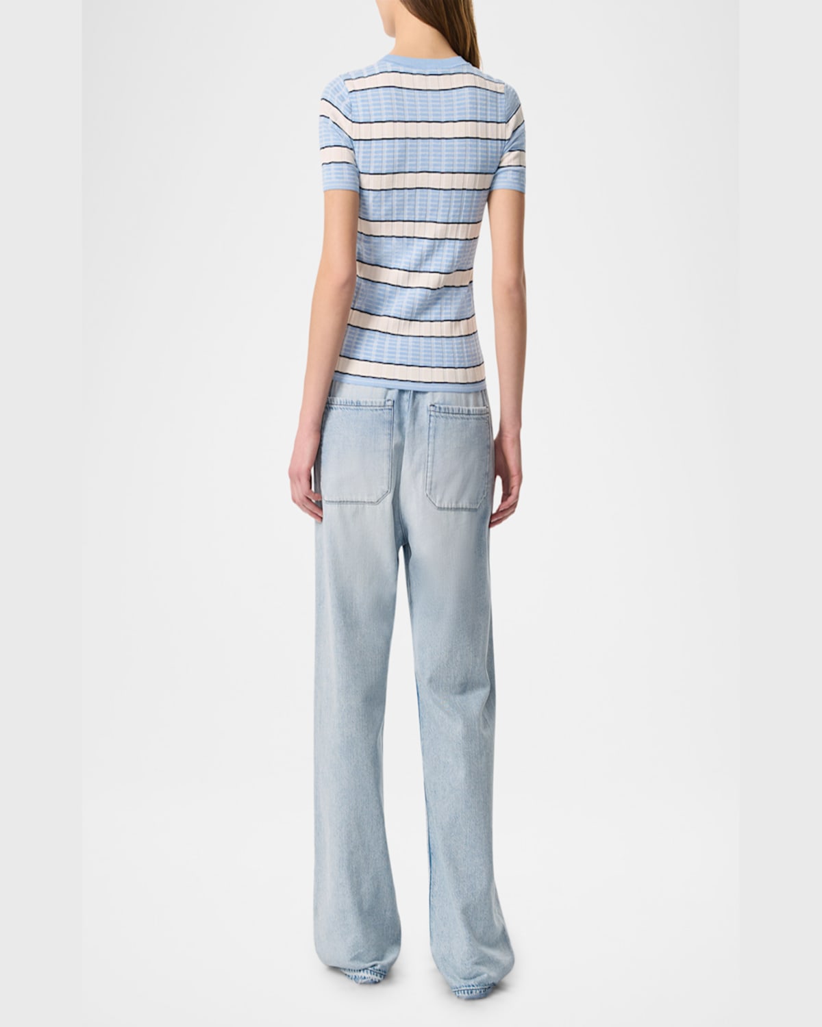 Rag & Bone Eloise Stripe Short-sleeve Tee In Ltblumult
