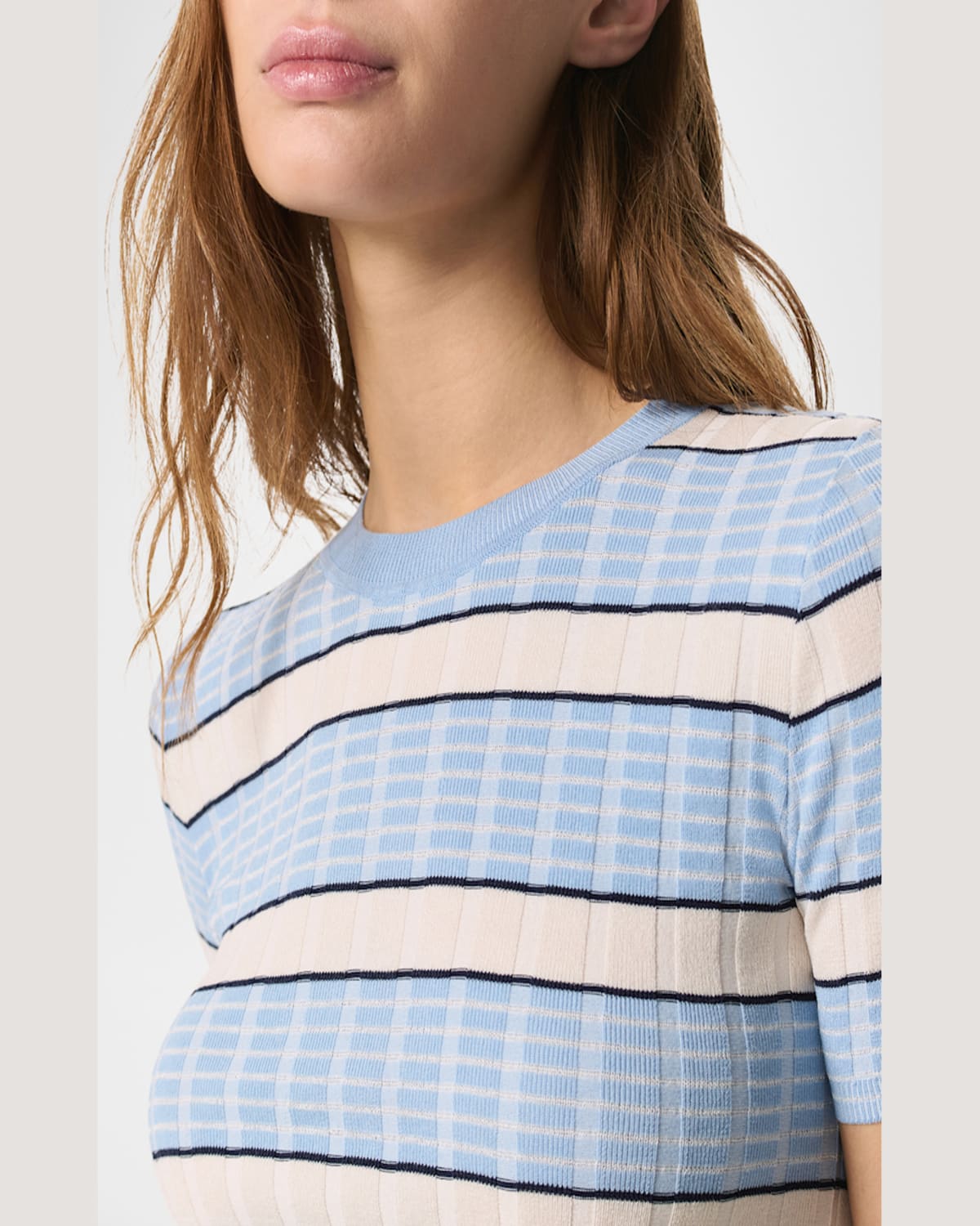 Rag & Bone Eloise Stripe Short-sleeve Tee In Ltblumult