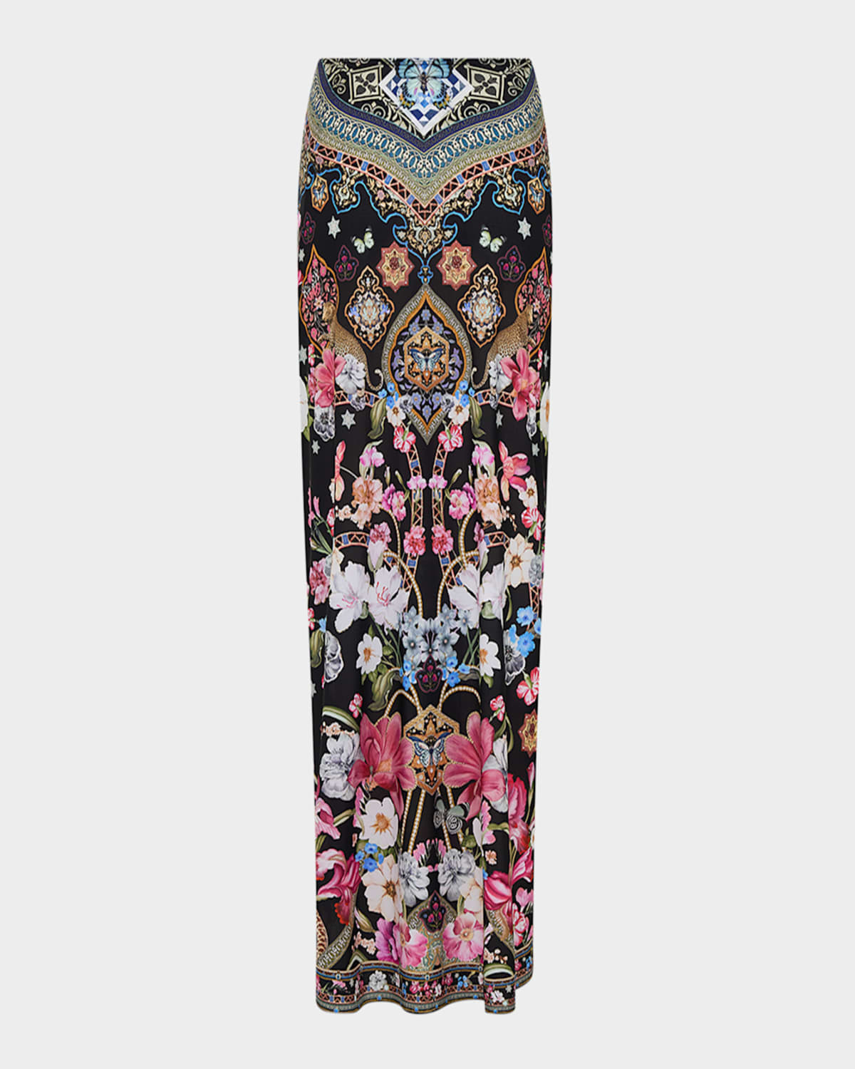 CAMILLA MIDNIGHT IN MONSERRATE LAYERED LONG SARONG COVERUP 