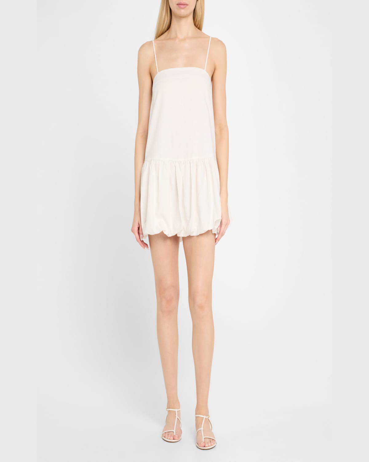 ONIA AIR LINEN BUBBLE MINI DRESS 
