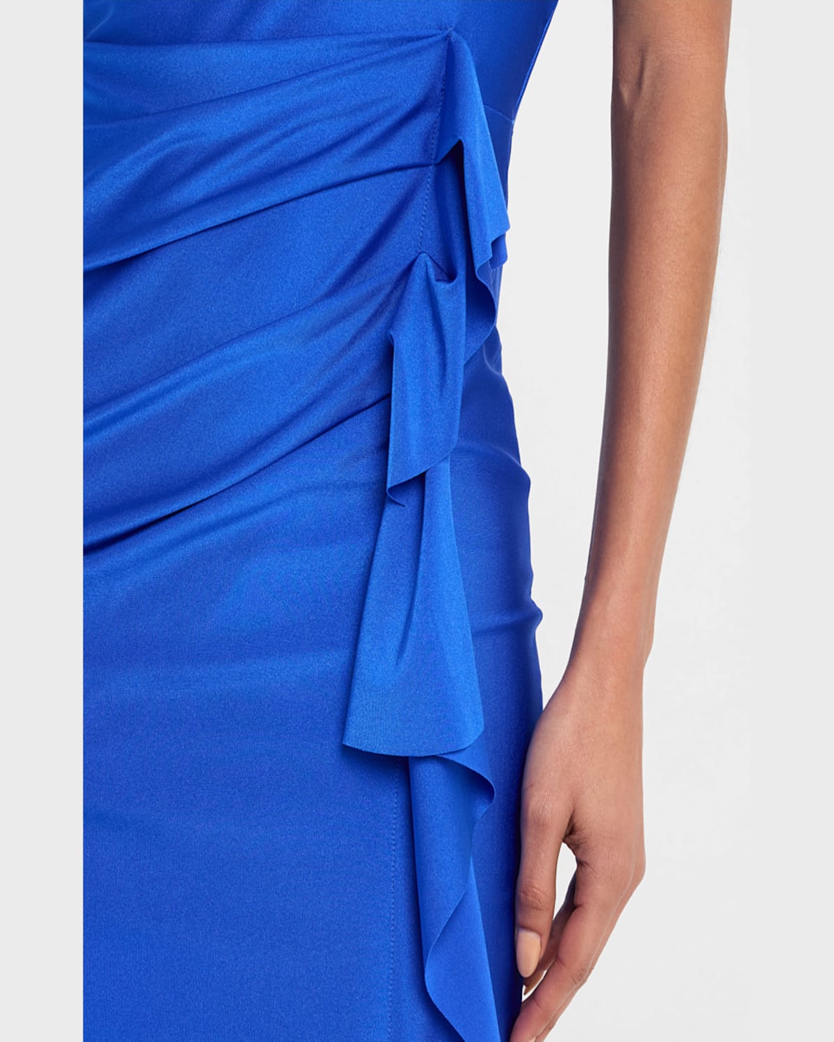 Chiara Boni La Petite Robe Gudrum Java Draped Jersey Midi Dress In Azulejo