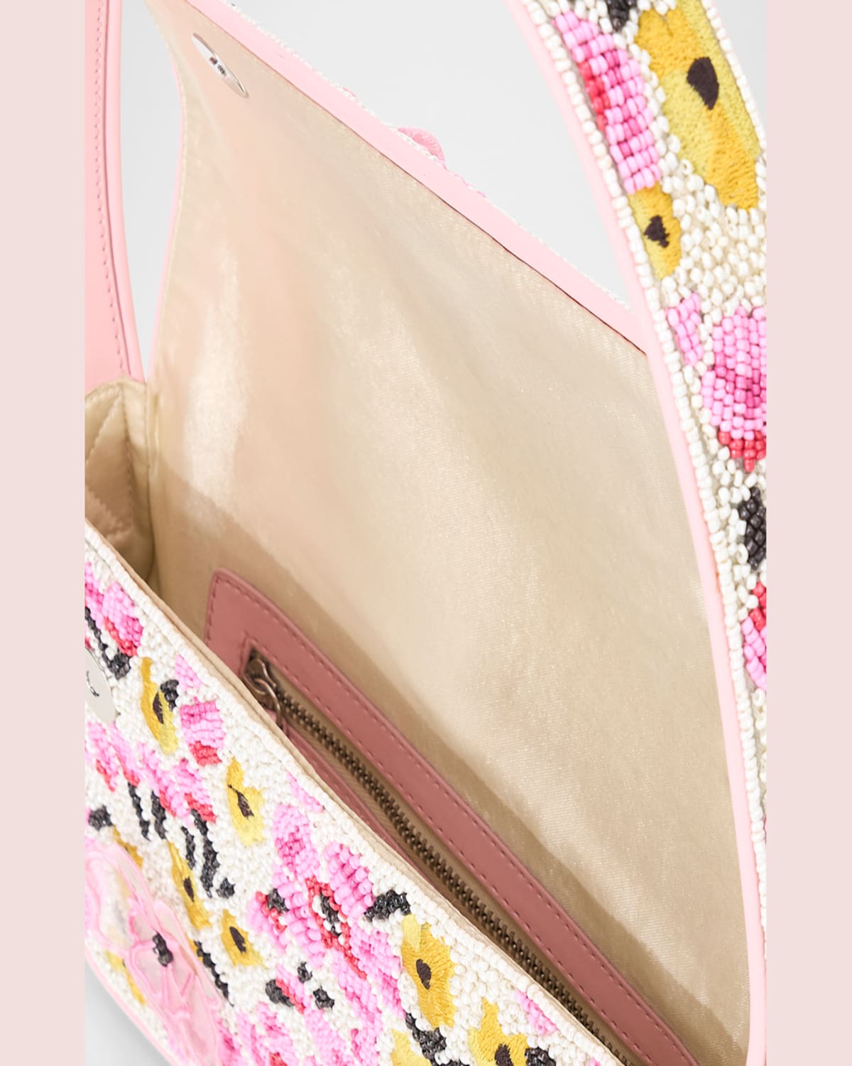 Shop Staud Tommy Beaded Flap Shoulder Bag In California Aster