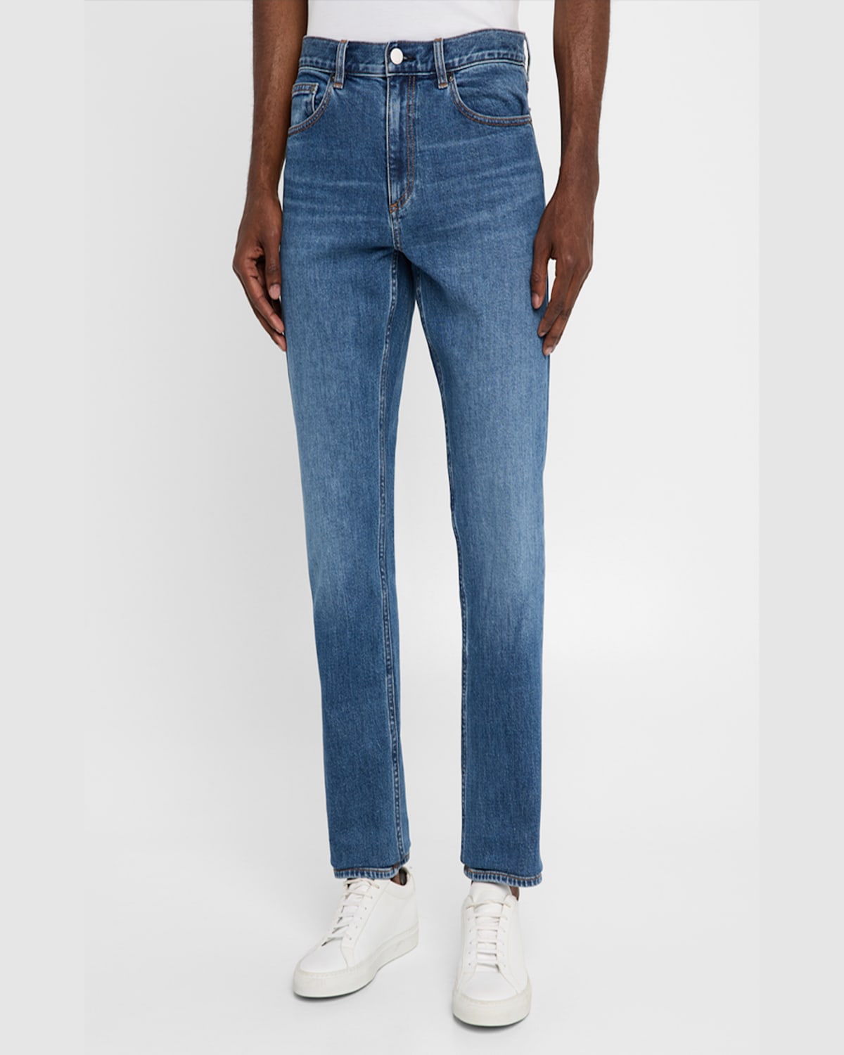 Theory Beryl Raffi Regular Fit Jeans In Mid Blue In Mid Blue
