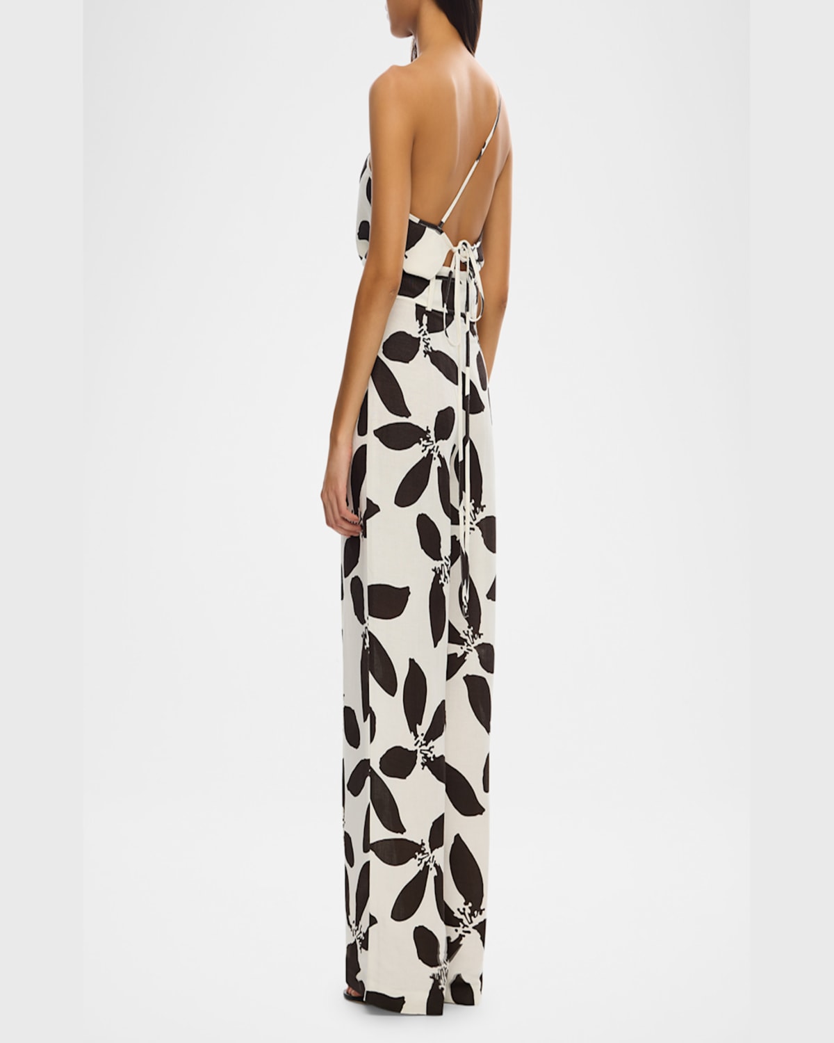 Significant Other Jennifer Floral Wide-leg Pants In White