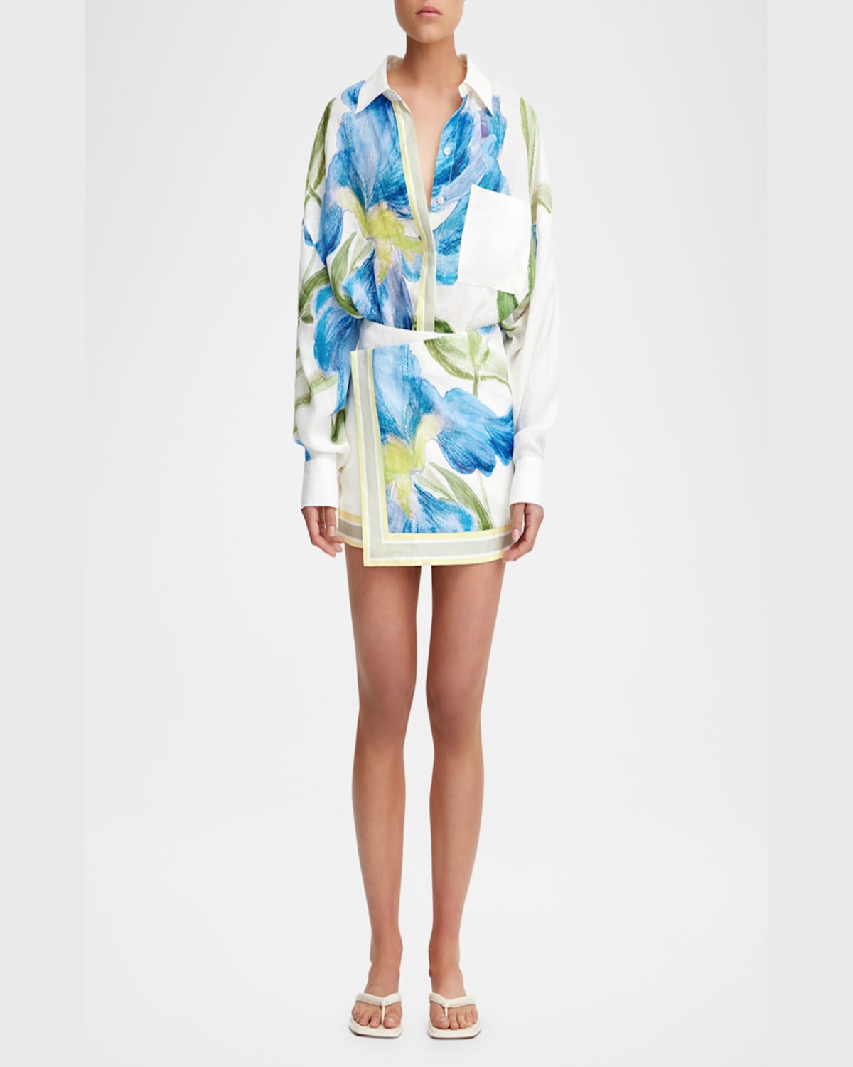 Significant Other Tess Floral Wrap Skirt In Iris Bouquet
