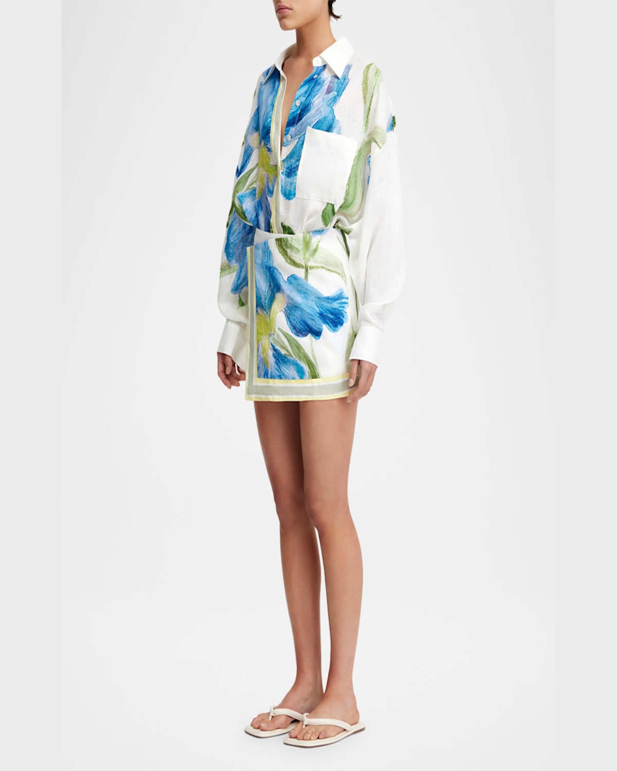 Significant Other Tess Floral Wrap Skirt In Iris Bouquet