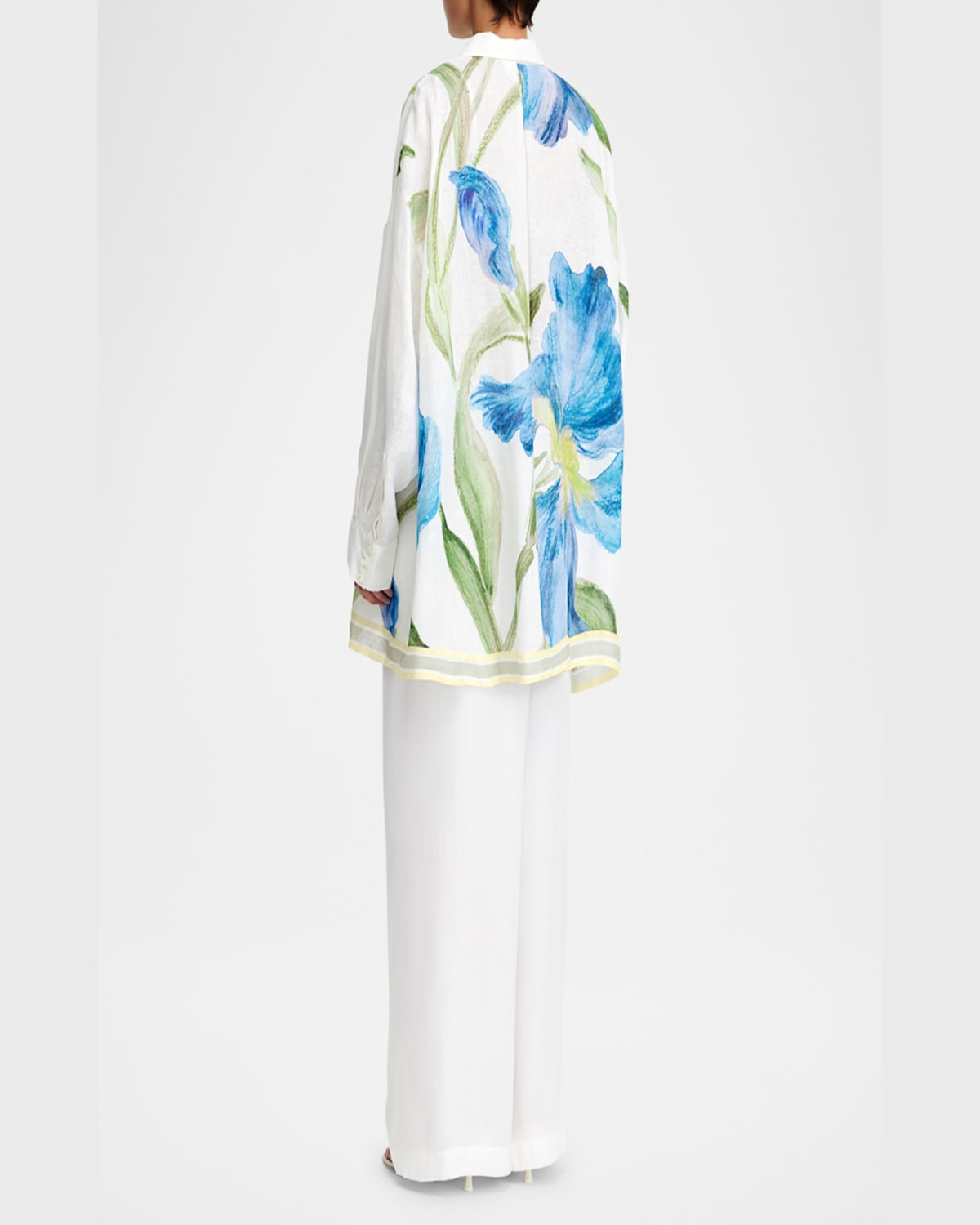 Significant Other Tess Long-sleeve Floral Shirt In Iris Bouquet