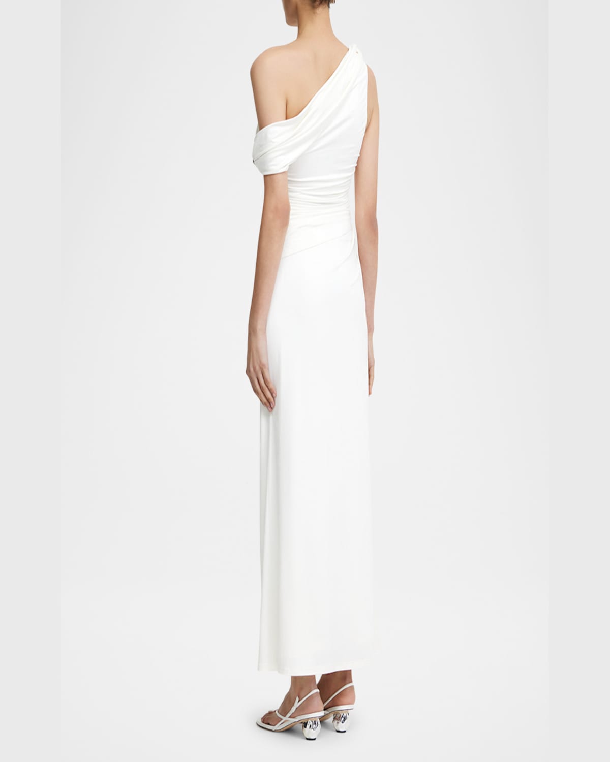 Significant Other Nala Draped One-shoulder Top In Chalk