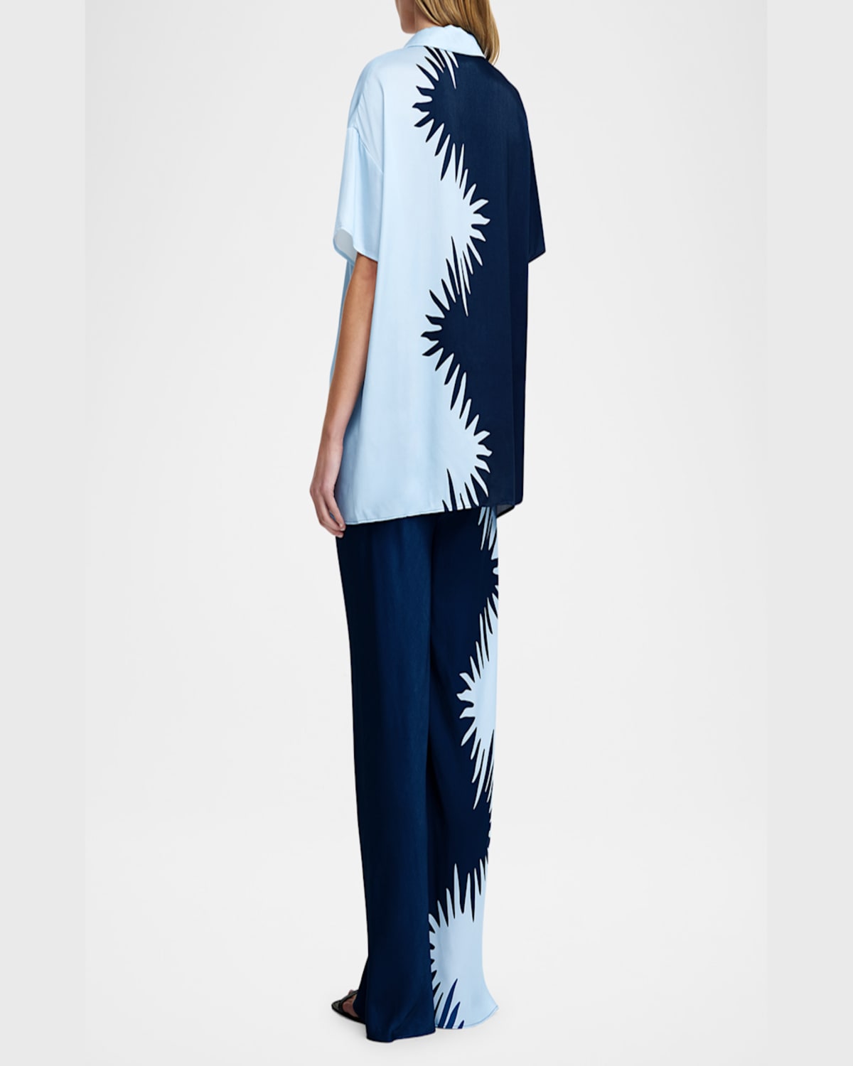 Significant Other Flossie Printed Short-sleeve Shirt In Blue