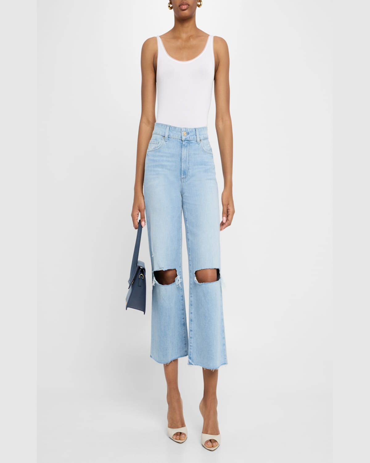 Paige Sasha Distressed Ankle Jeans With Raw Hem In Maeve Destructed