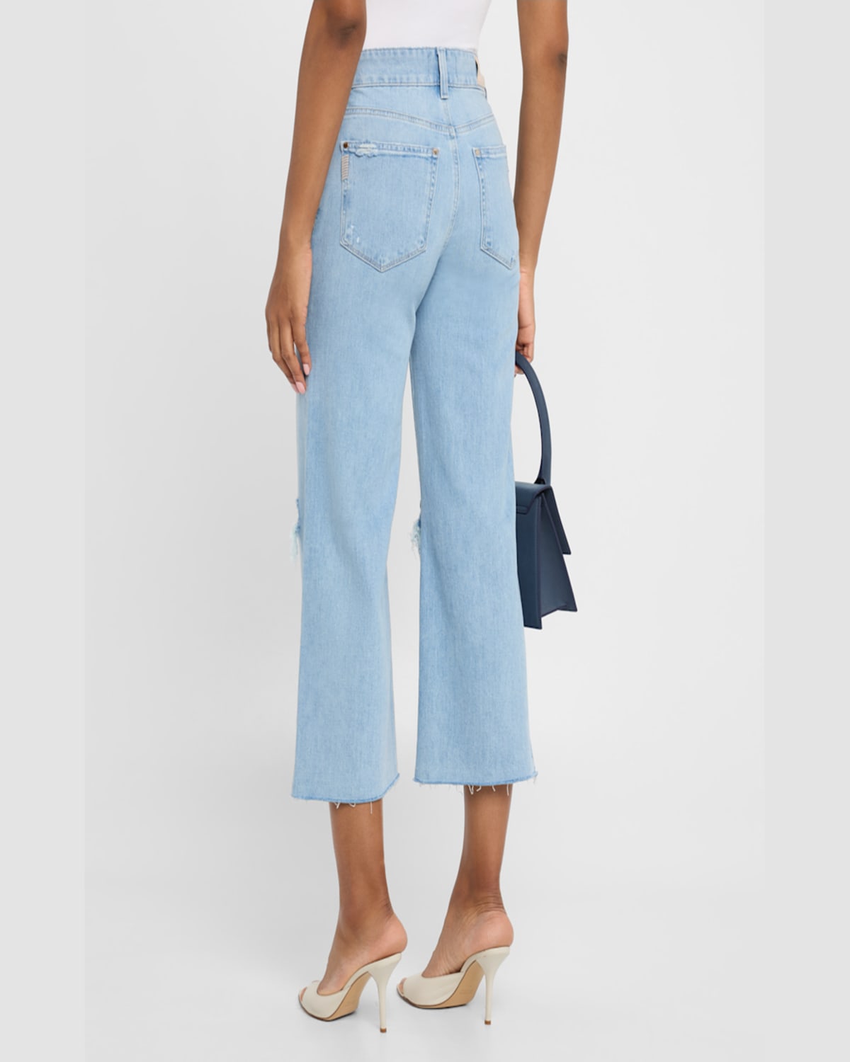 Paige Sasha Distressed Ankle Jeans With Raw Hem In Maeve Destructed