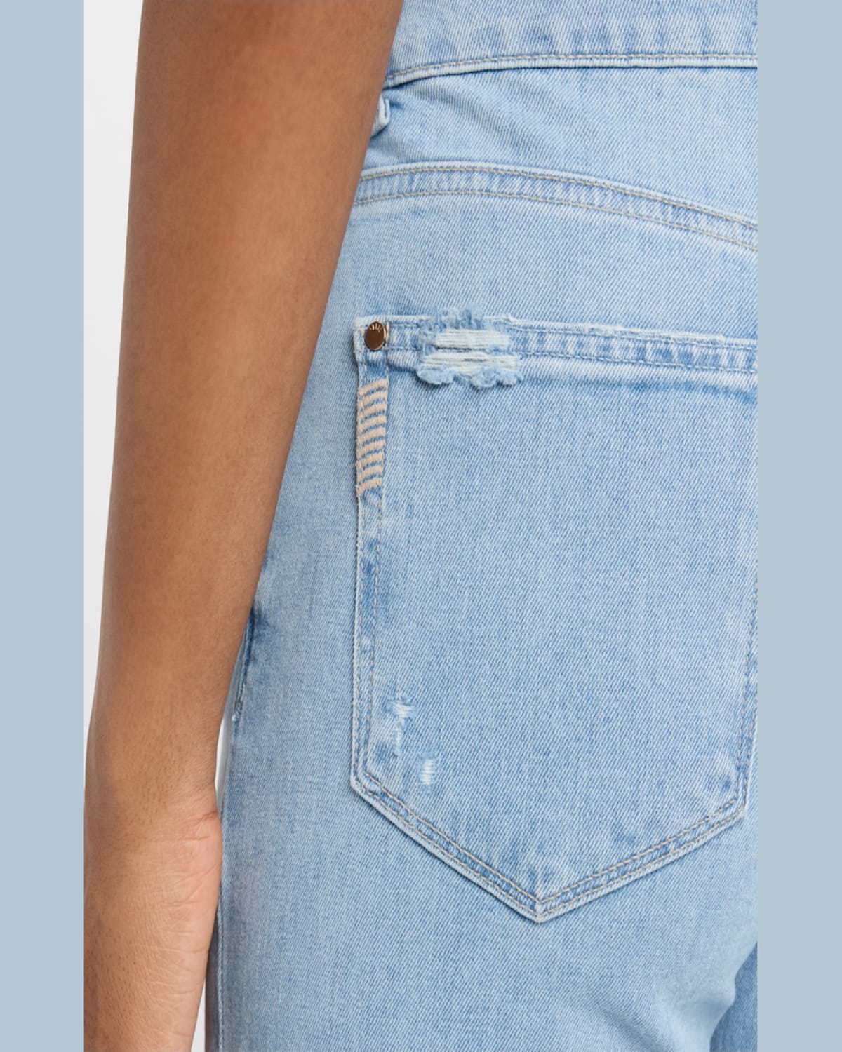 Paige Sasha Distressed Ankle Jeans With Raw Hem In Maeve Destructed