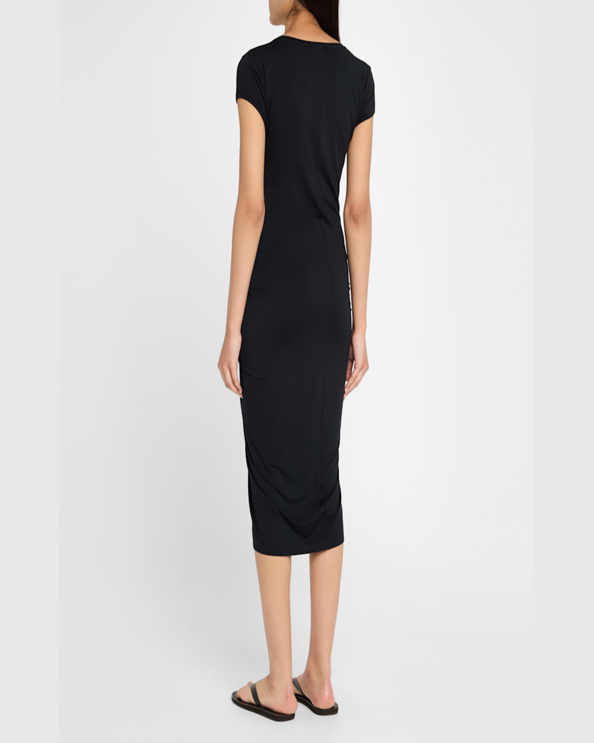 Lenny Niemeyer Modal Midi Dress Coverup In Black