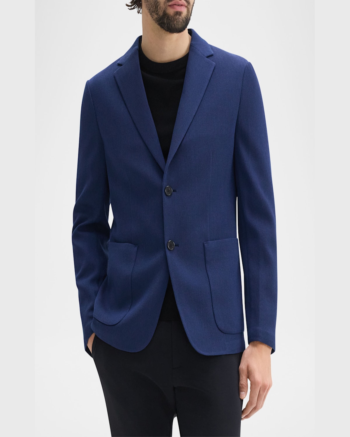 Theory Men's Clinton Grid Suiting Sport Coat In Baltic