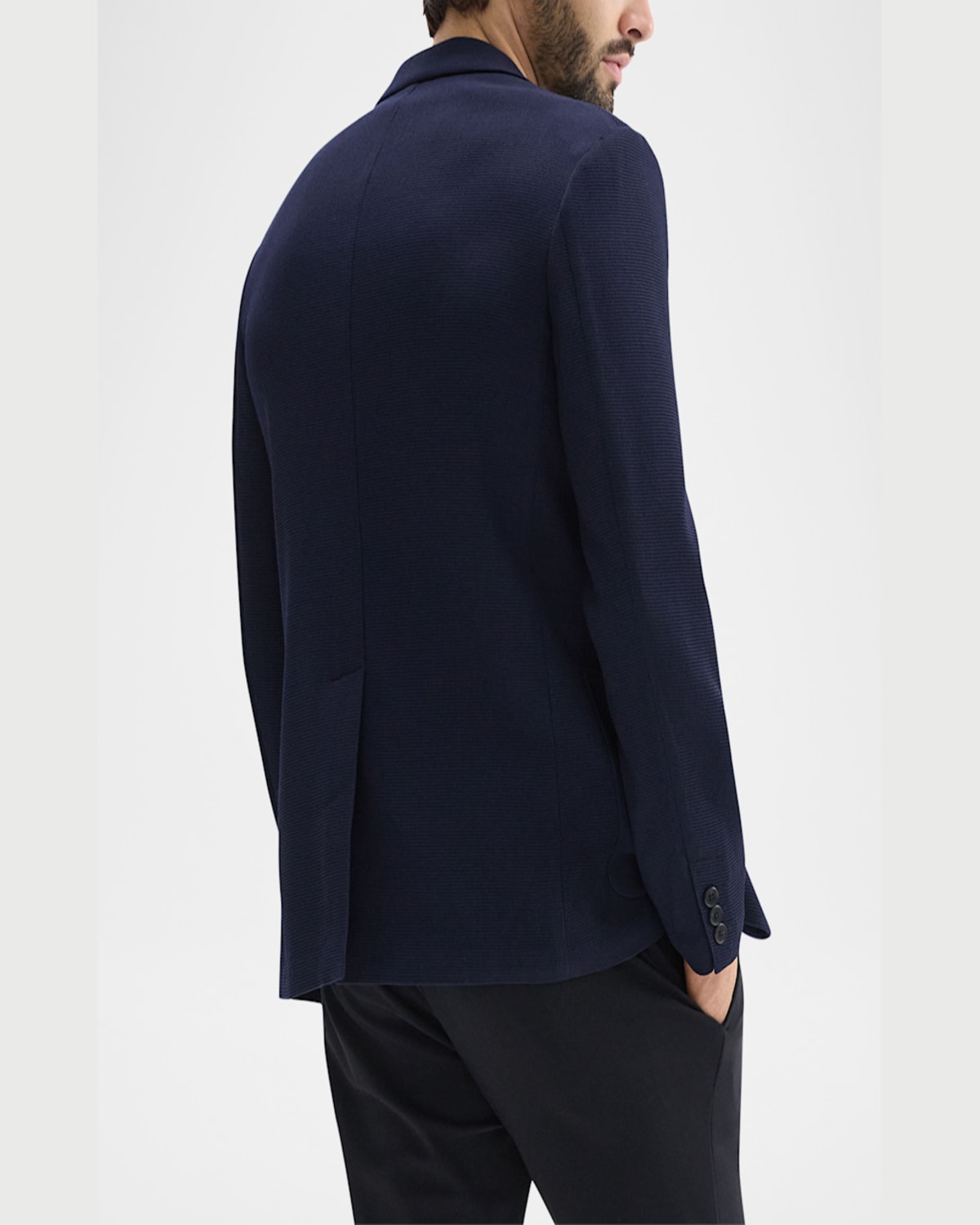 Theory Men's Clinton Grid Suiting Sport Coat In Nav