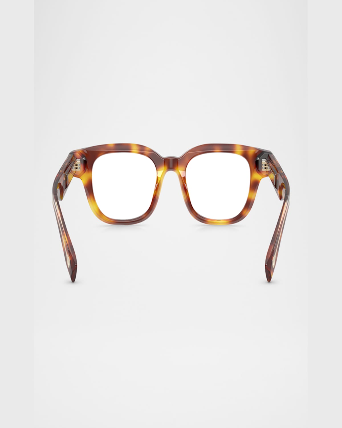 Brunello Cucinelli Bc3012 Acetate Blue Light Rectangle Glasses In Havana
