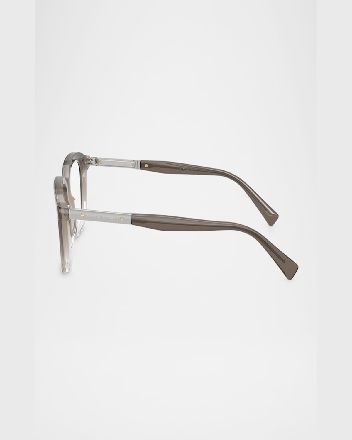 Brunello Cucinelli Bc3011 Blue Light Pillow Glasses In Blue Mirror
