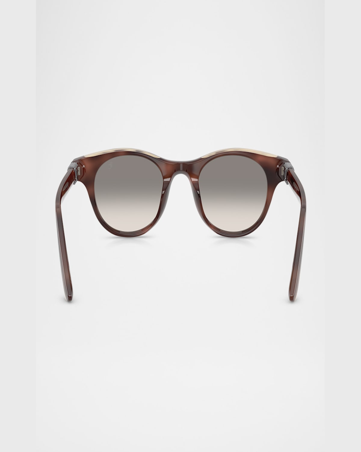 Brunello Cucinelli Acetate Round Sunglasses In Havana