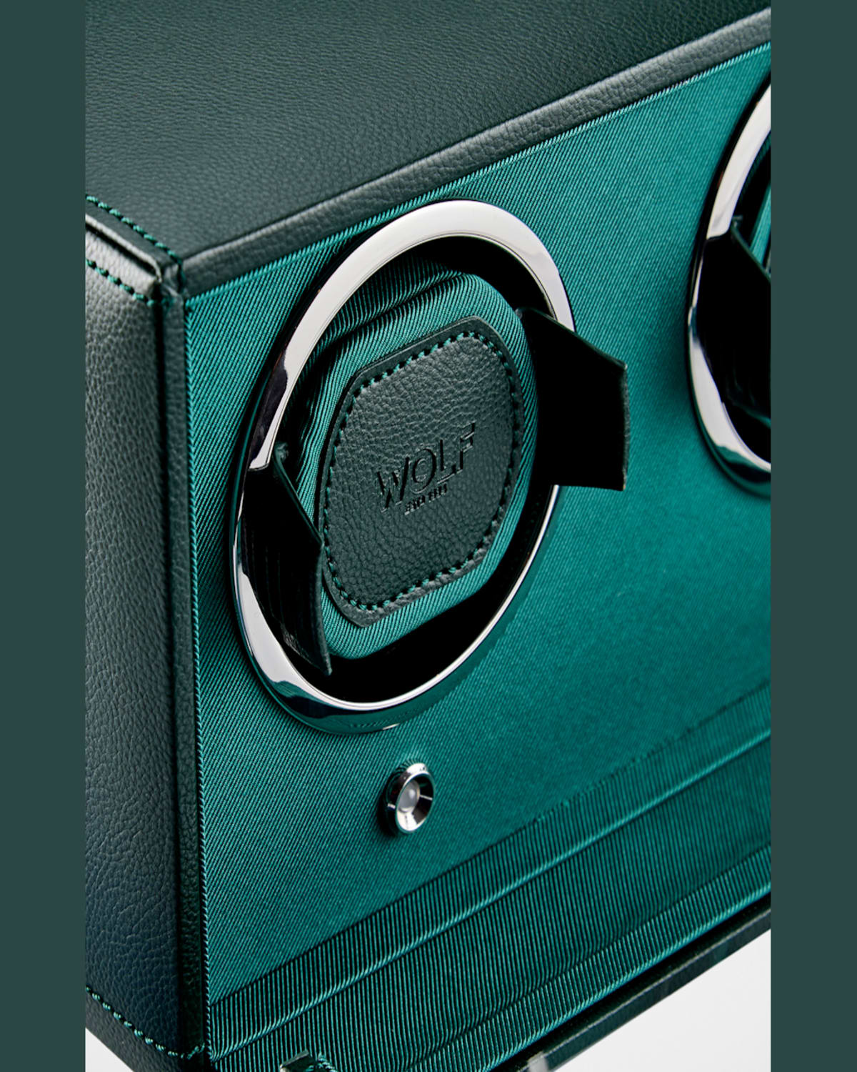 Wolf Cub Double Watch Winder With Cover In Green